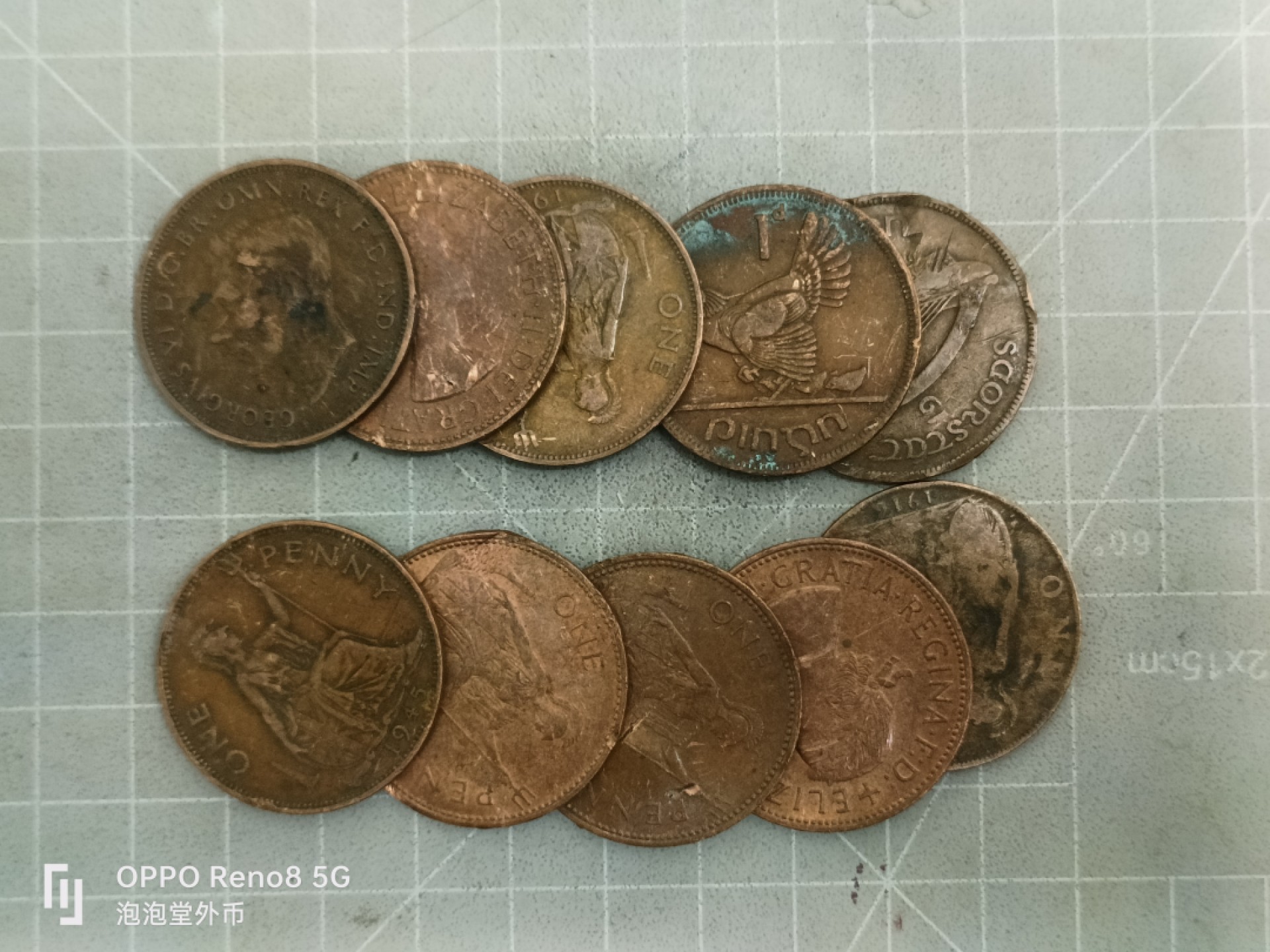 泡泡堂微拍，零佣金，零押金，满二十元包邮 英国差品大便士十个。