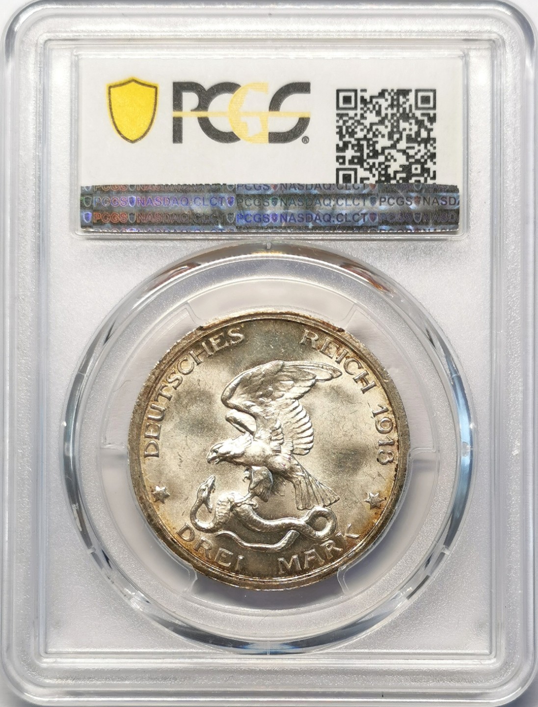 凡希社世界钱币微拍第二百十五期——德奥专场 1913普鲁士击败拿破仑3马克PCGS-MS65