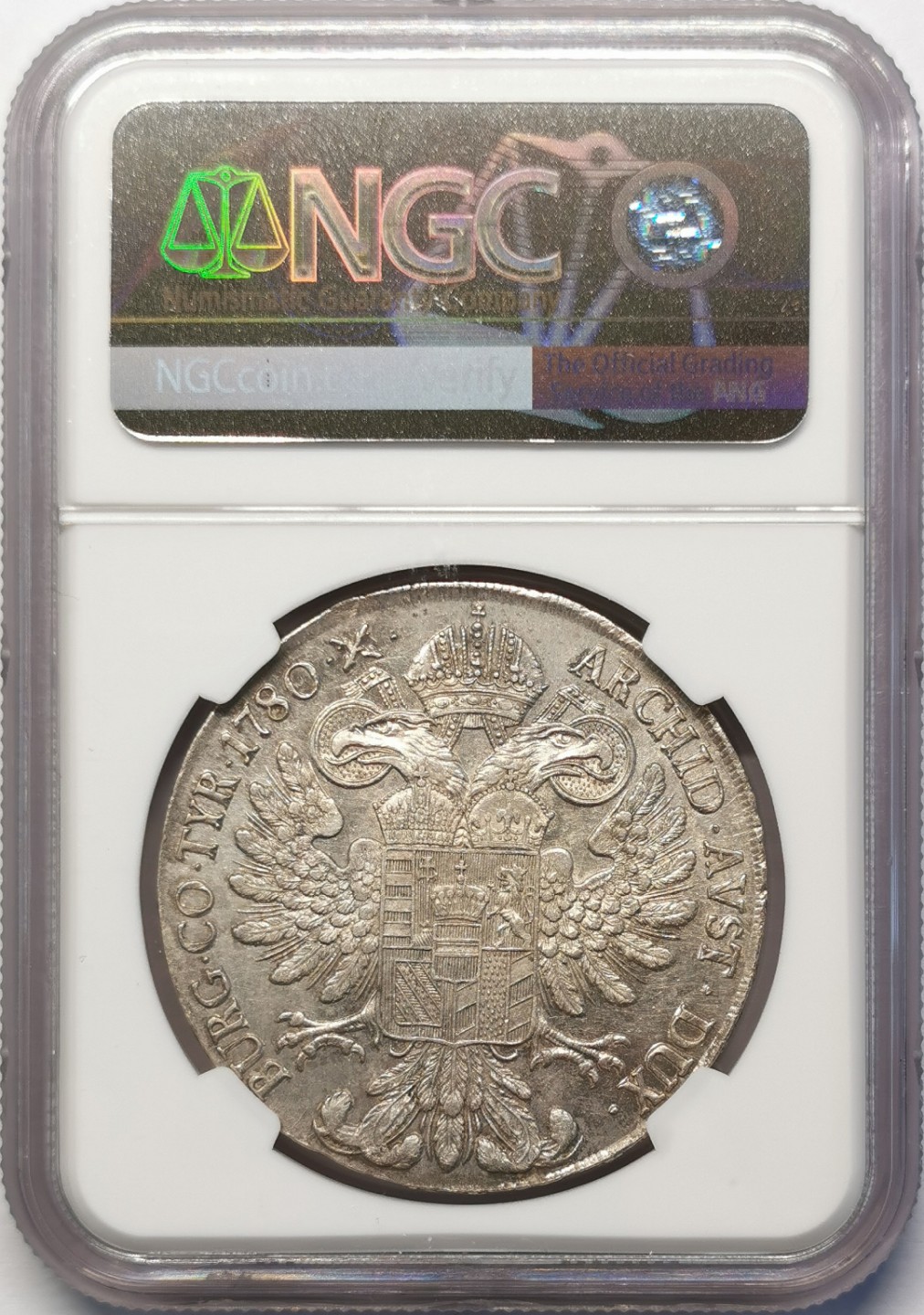 凡希社世界钱币微拍第二百十五期——德奥专场 1780特蕾莎泰勒NGC-AU53早期后铸