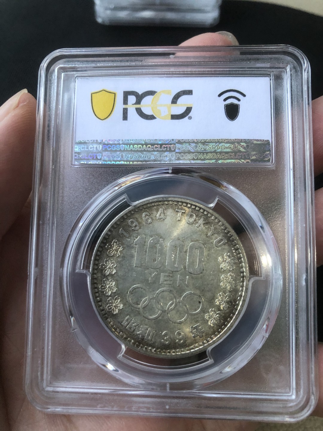 【保诚微拍】第36期  古今中外币章（部分评级）14号晚上七点半自动开拍！！！ 【PCGS MS62】日本 1964年 东京奥运会 1000日元 大奥纪念银币（25克 0.925银）2