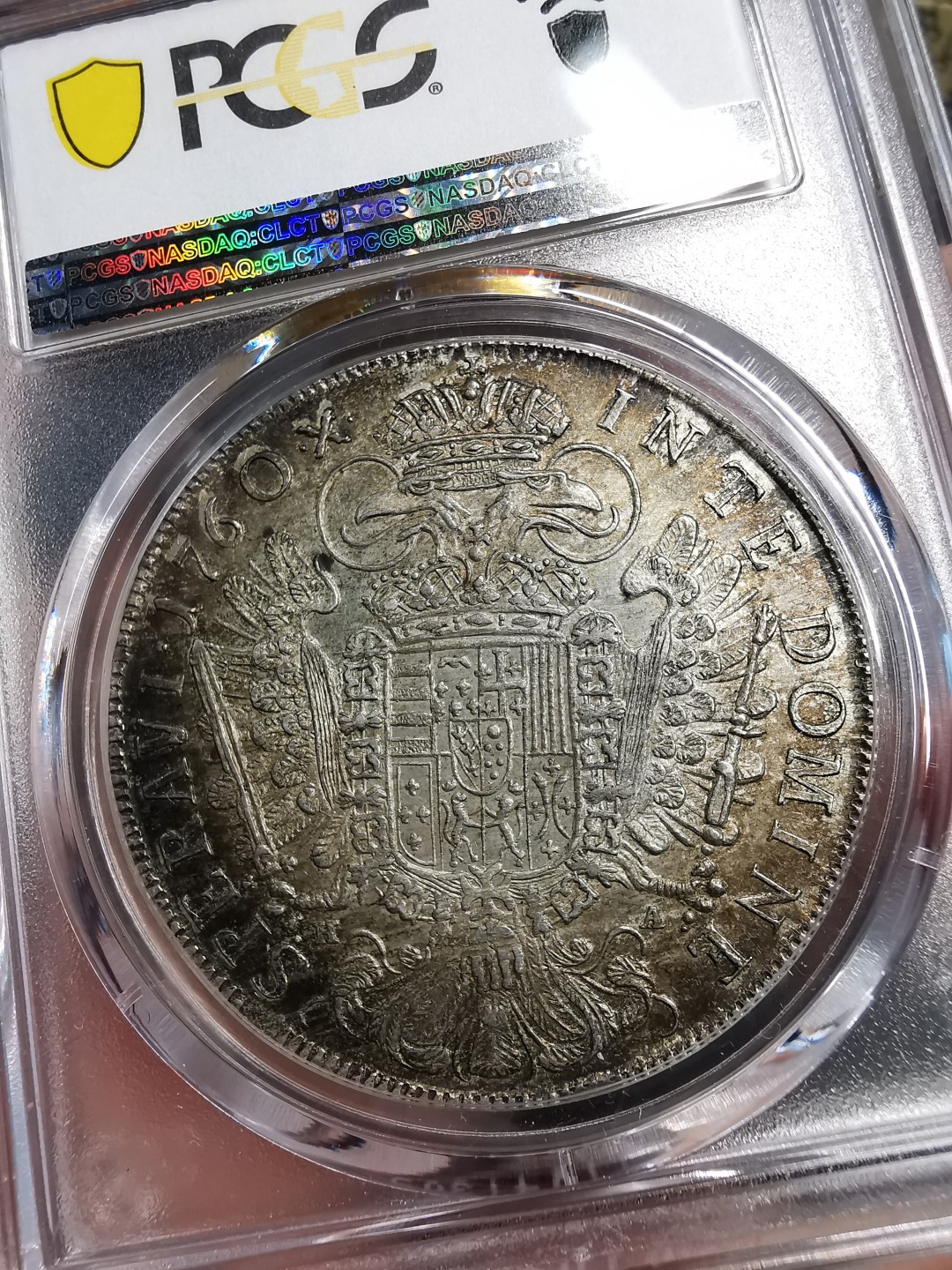 凡希社世界钱币微拍第二百十五期——德奥专场 1760神罗佛朗茨一世泰勒大银PCGS-MS62淡彩黄光！