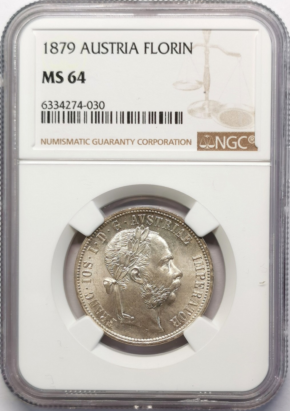 凡希社世界钱币微拍第二百十五期——德奥专场 1879奥地利帝国佛罗林银币NGC-MS64