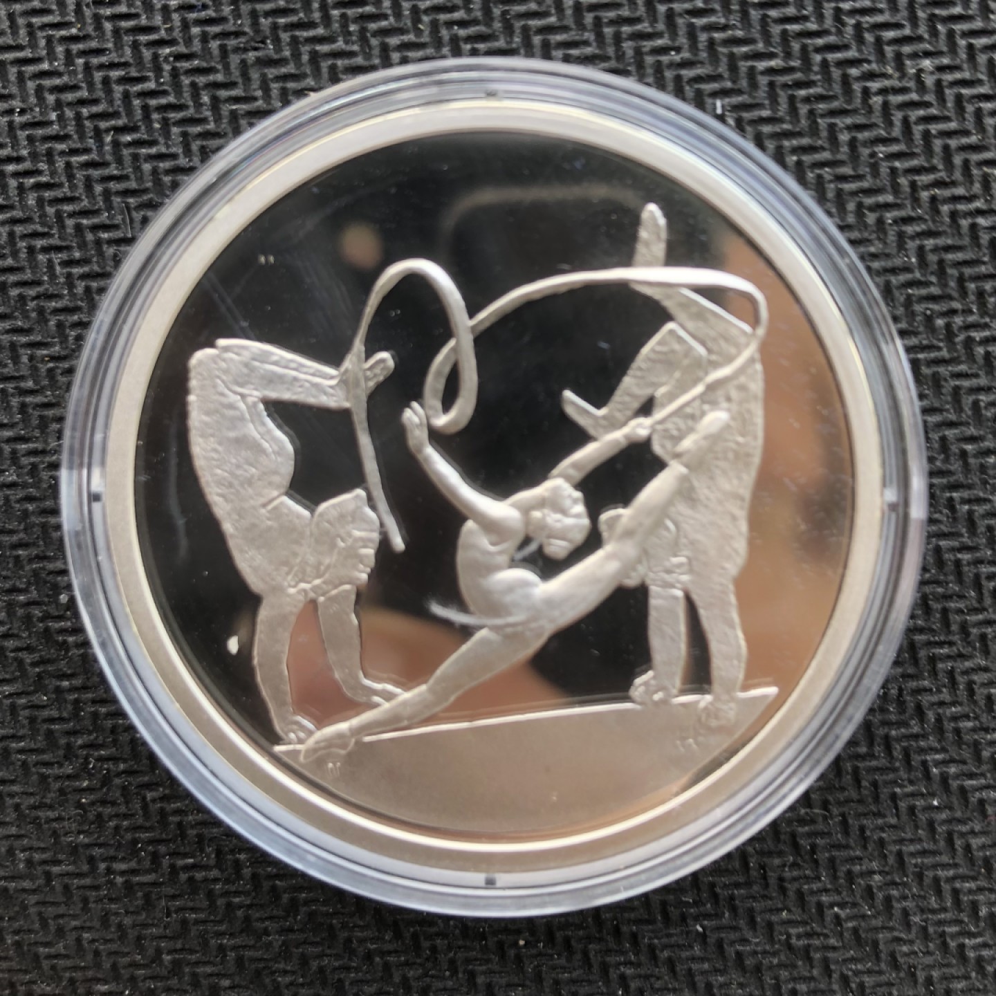 【保诚微拍】第36期  古今中外币章（部分评级）14号晚上七点半自动开拍！！！ 希腊2004年第28届雅典夏季奥运会-体操 10欧元 1盎司精制银币（34克，92.5%银）