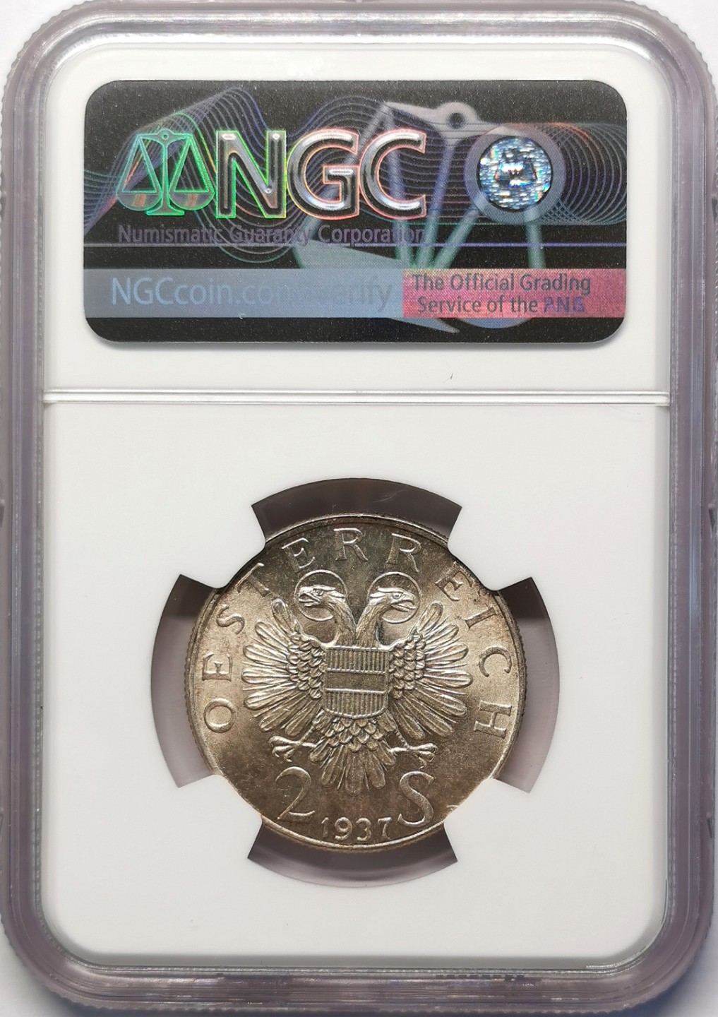 凡希社世界钱币微拍第二百十五期——德奥专场 1937奥地利圣查理教堂纪念2先令NGC-MS63