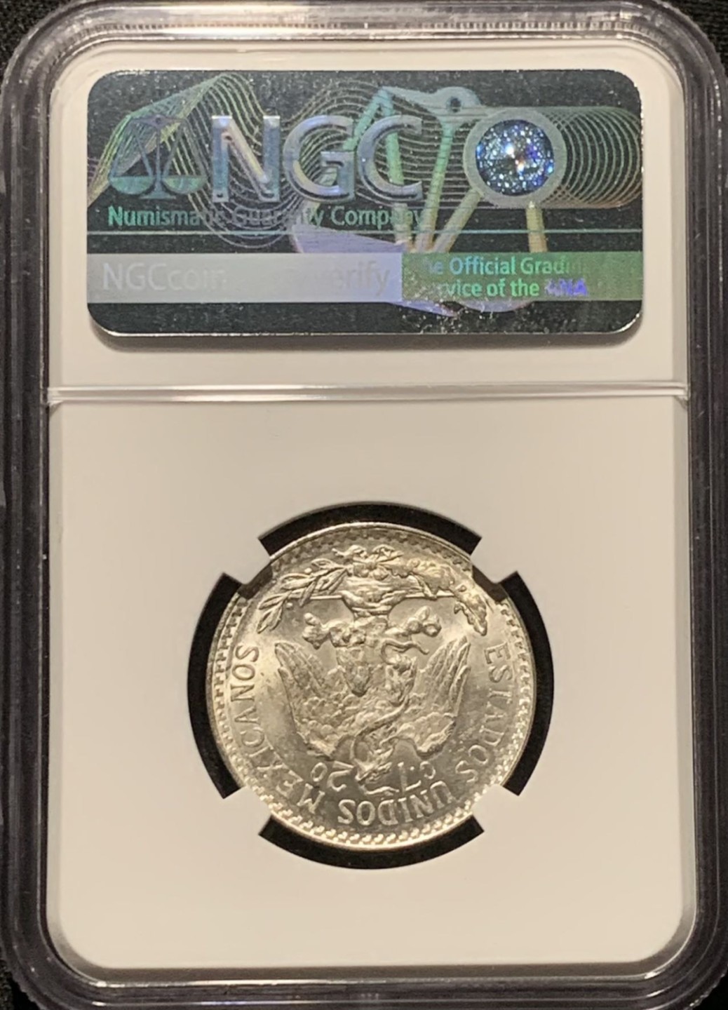 紫瑗钱币——第216期拍卖 墨西哥 1945年 M版 鹰洋 50分 银币 NGC MS64