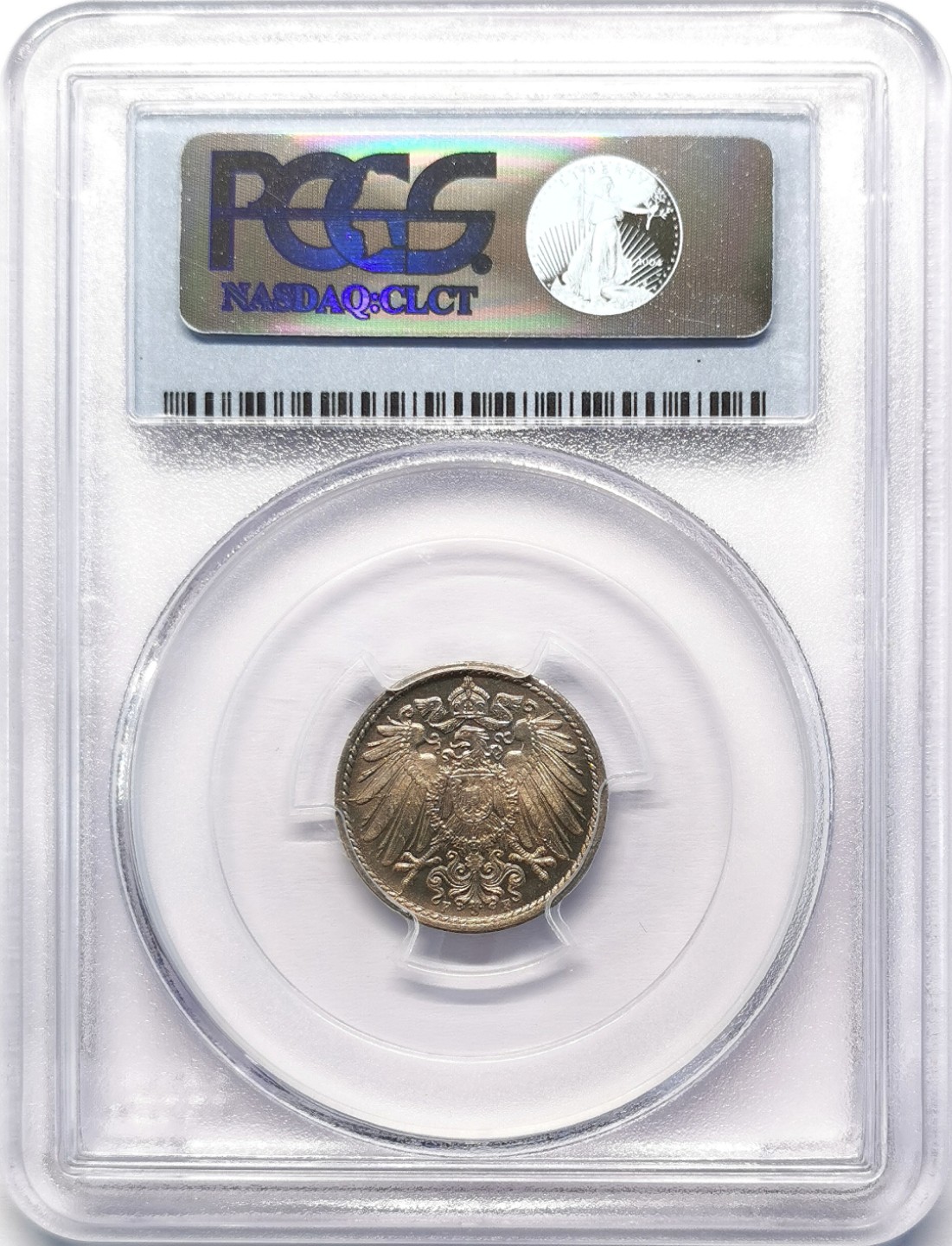 凡希社世界钱币微拍第二百十五期——德奥专场 1907F德国5芬尼镍币PCGS-MS66