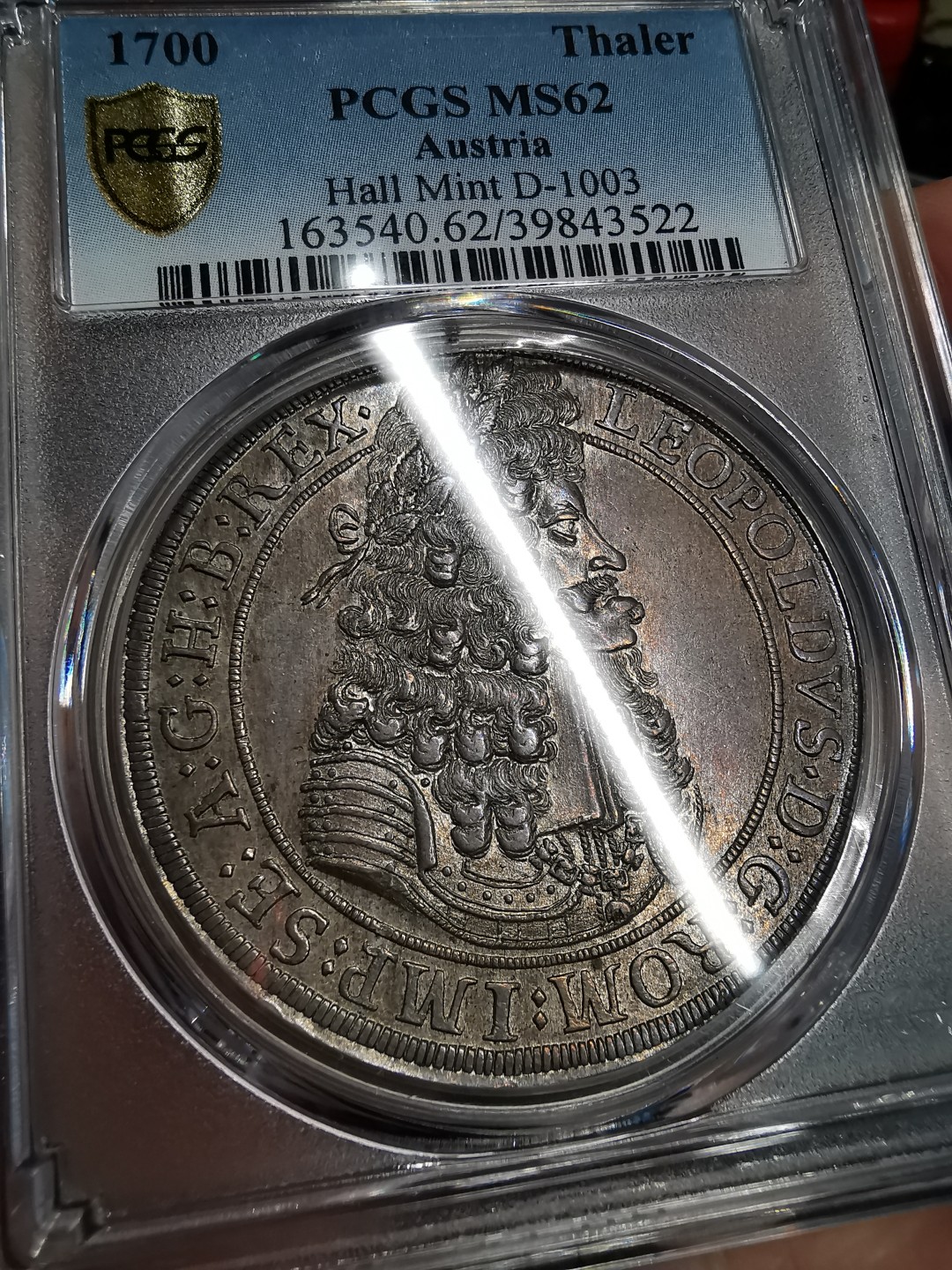 凡希社世界钱币微拍第二百十五期——德奥专场 荐！1700神罗总庭利奥波德泰勒大银PCGS-MS62传世品！