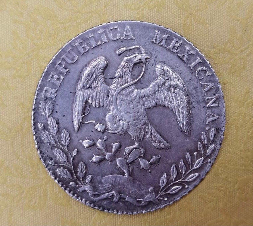 【保诚微拍】第36期  古今中外币章（部分评级）14号晚上七点半自动开拍！！！ 墨西哥 1886年 8 reales 鹰洋 完美黑包浆（有戳）