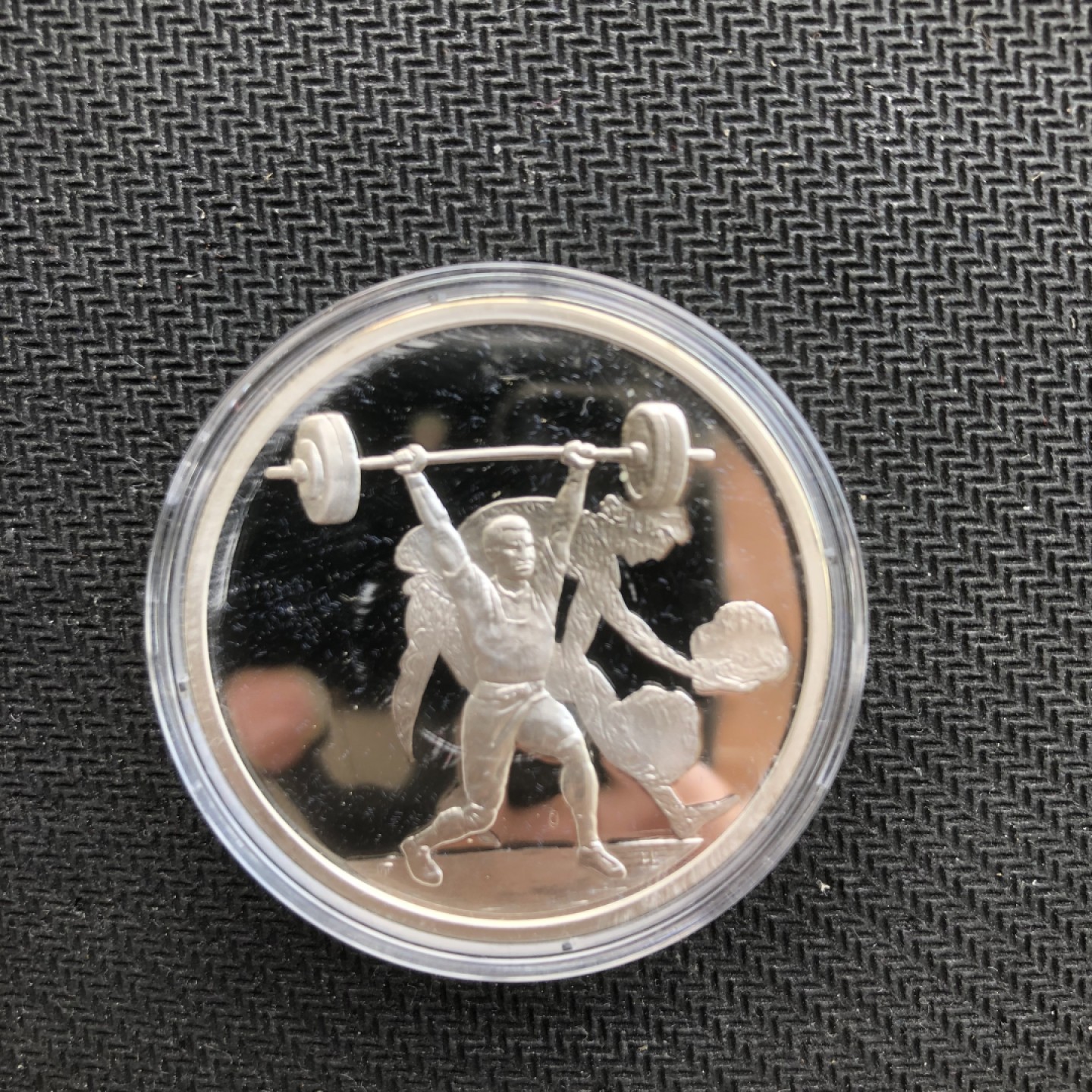 【保诚微拍】第36期  古今中外币章（部分评级）14号晚上七点半自动开拍！！！ 希腊2004年第28届雅典夏季奥运会-举重 10欧元 1盎司精制银币（34克，92.5%银）