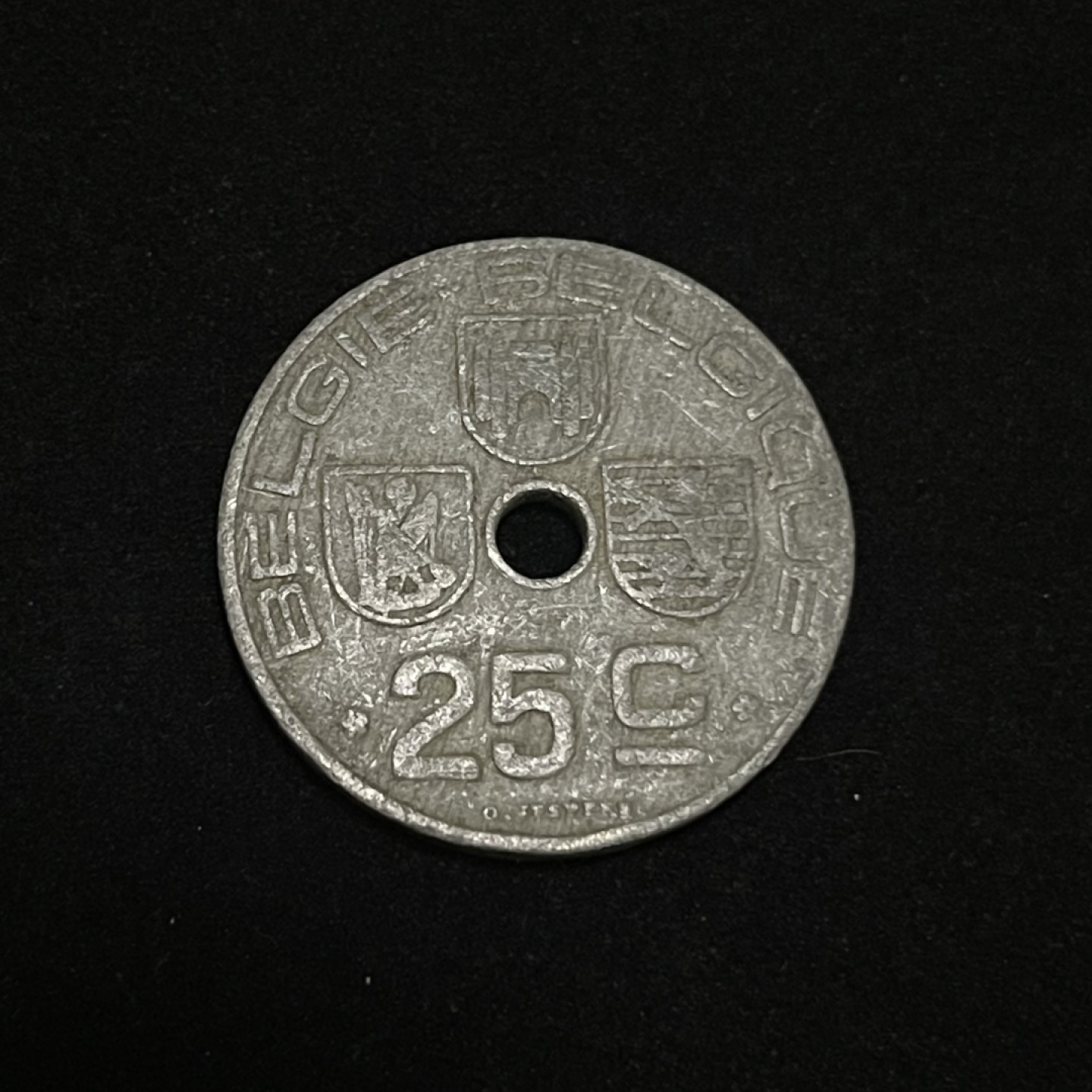 外国硬币0元起拍（6） 比利时25分硬币 锌币