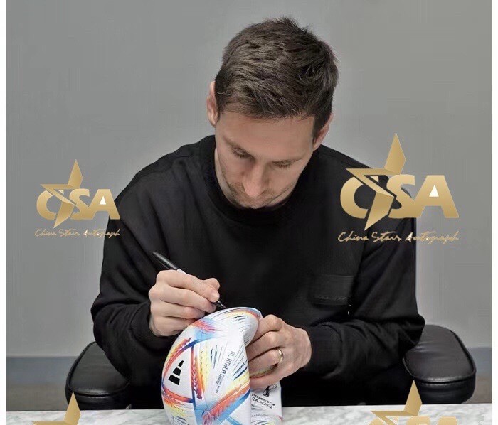 梅西签名2022世界杯足球