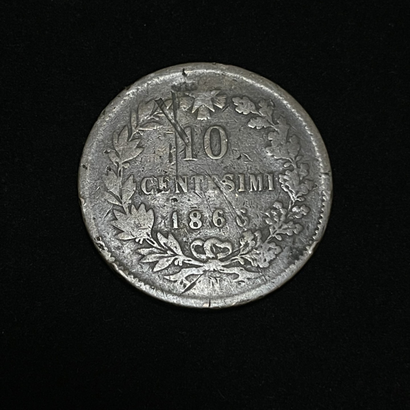 外国硬币0元起拍（6） 1866意大利老铜币