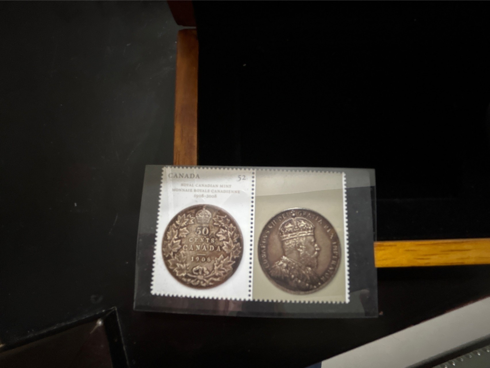 收藏联盟Quantum Auction 第201期拍卖 硬币场 2008年加拿大 皇家加拿大造币厂百年 银币和邮票套装 精制木盒