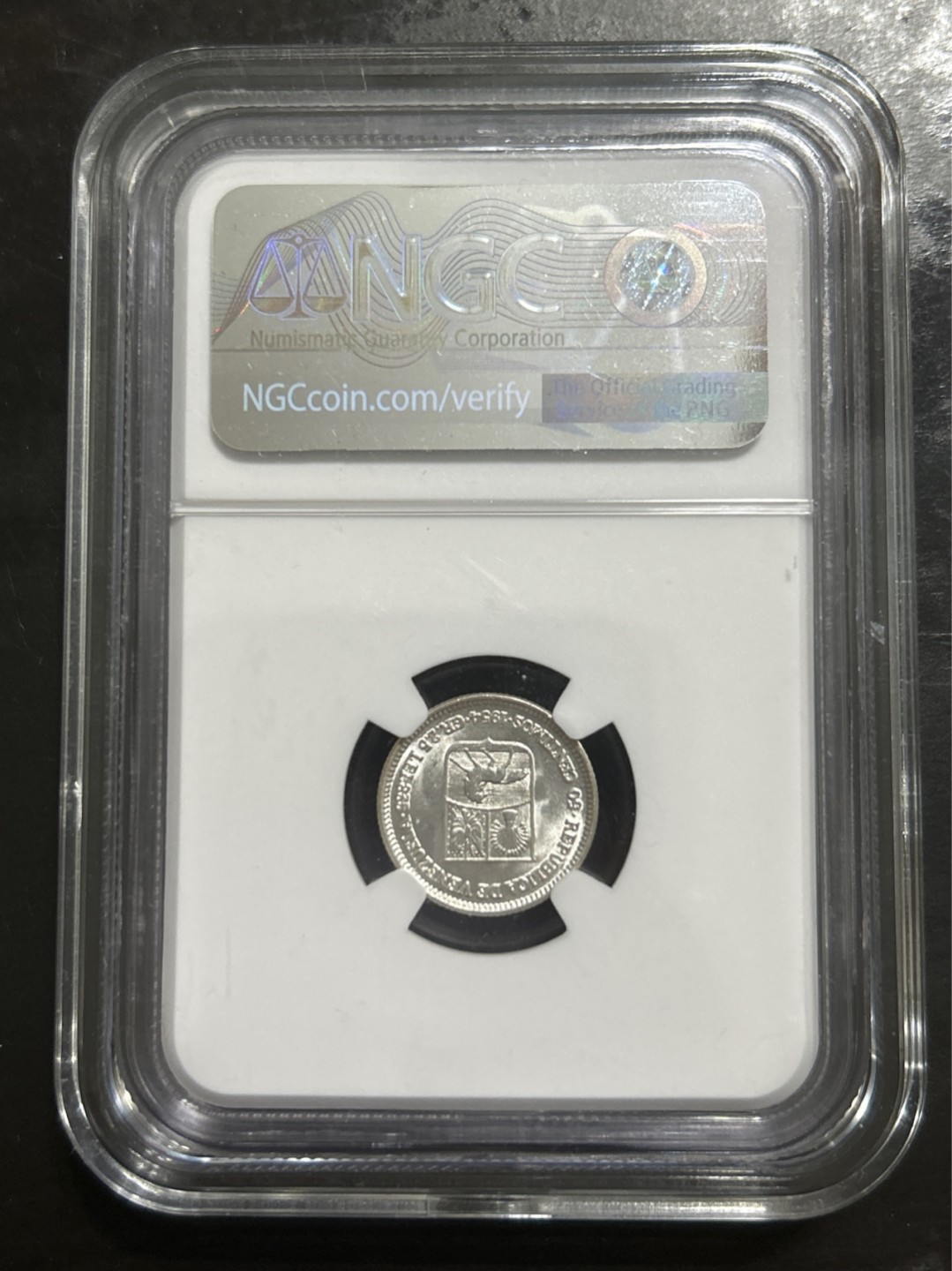 收藏联盟Quantum Auction 第201期拍卖 硬币场 1954年委内瑞拉50分 银币 NGC MS64