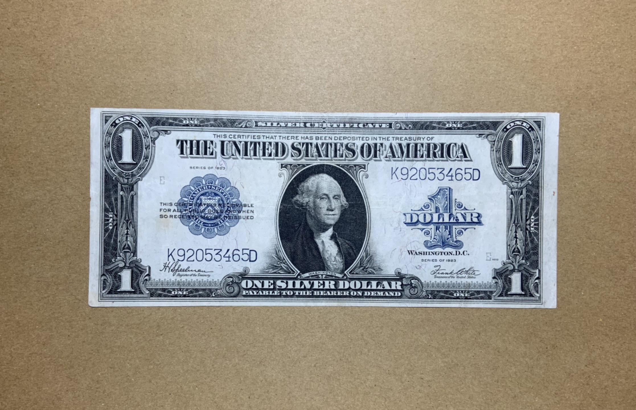 收藏联盟Quantum Auction 第199期拍卖  美国1923年1美元银币券 非全新 品相如图