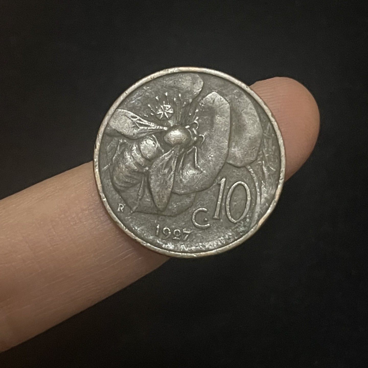外国硬币0元起拍（5） 意大利10分铜币 蜜蜂