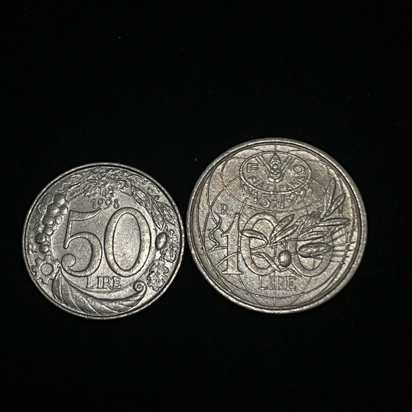 外国硬币0元起拍（6） 意大利50，100里拉