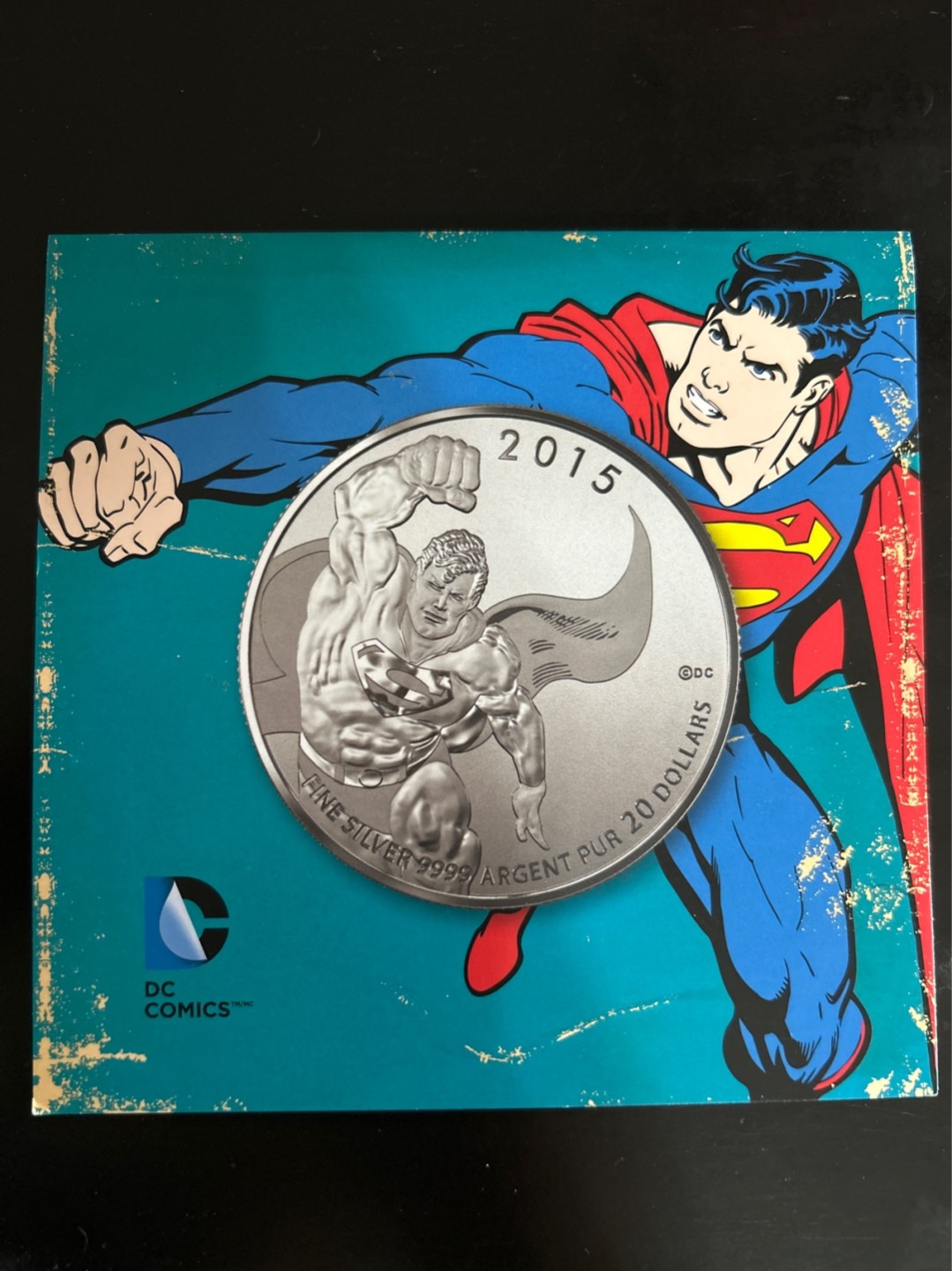 收藏联盟Quantum Auction 第201期拍卖 硬币场 2015年加拿大 超人彩色银币 9999高纯度