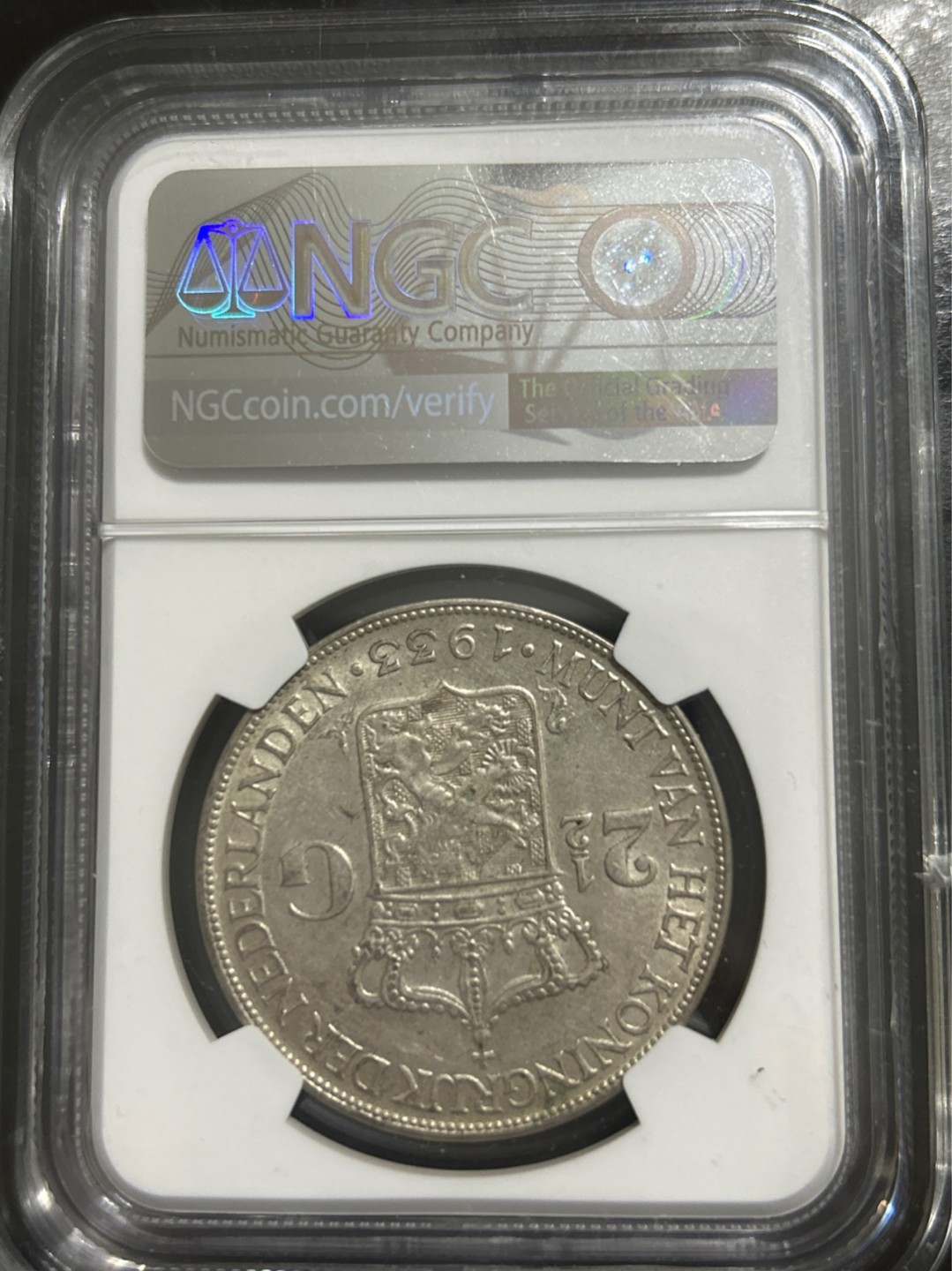收藏联盟Quantum Auction 第201期拍卖 硬币场 1933年荷兰2.5盾 银币 NGC MS61