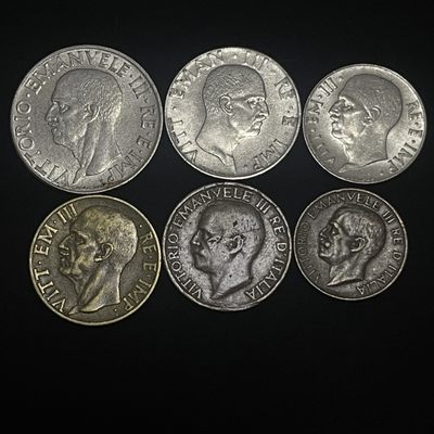 外国硬币0元起拍（7） - 1935-1941意大利硬币6枚