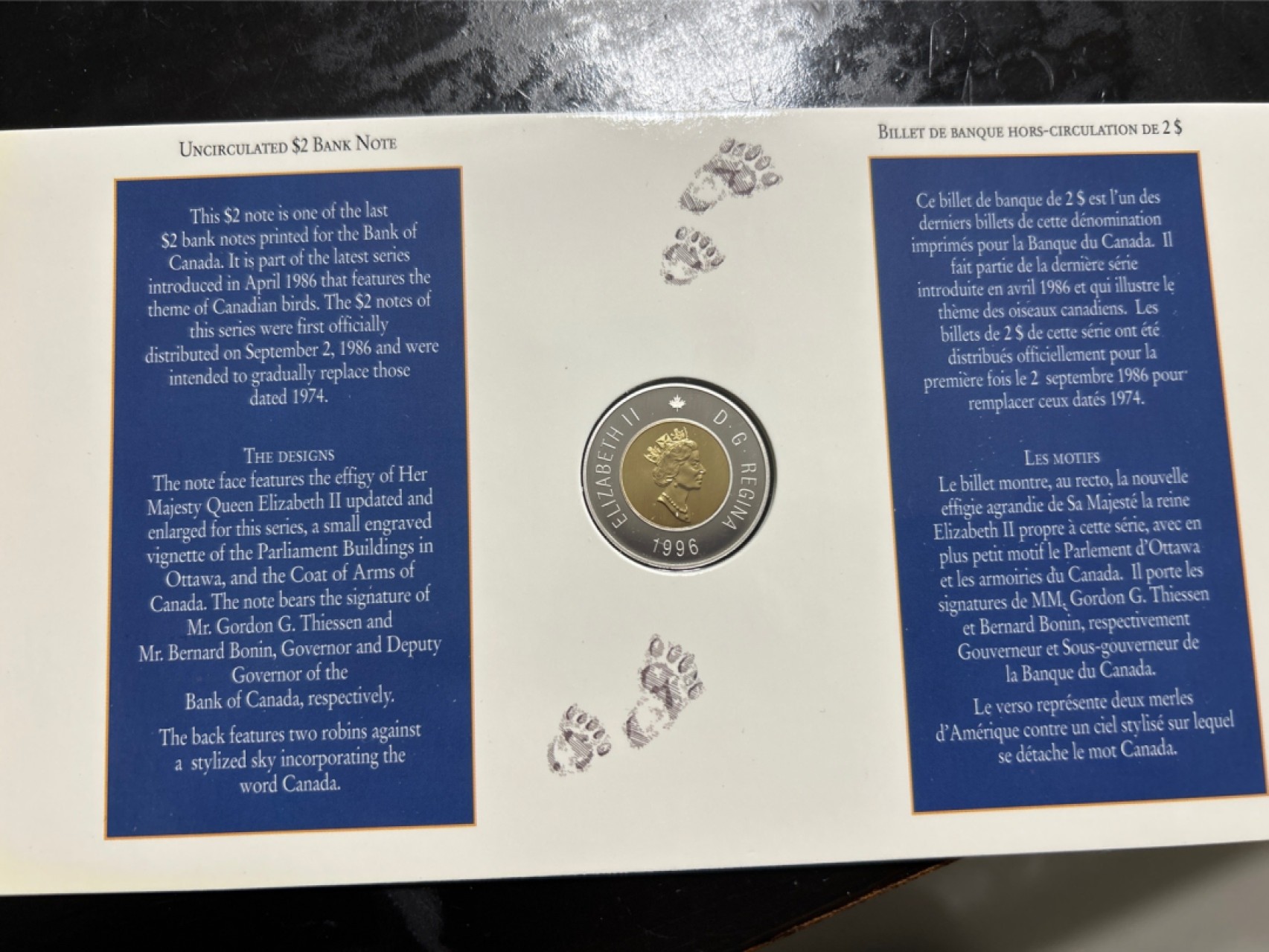 收藏联盟Quantum Auction 第201期拍卖 硬币场 1996年加拿大 2元硬币和纸币套装