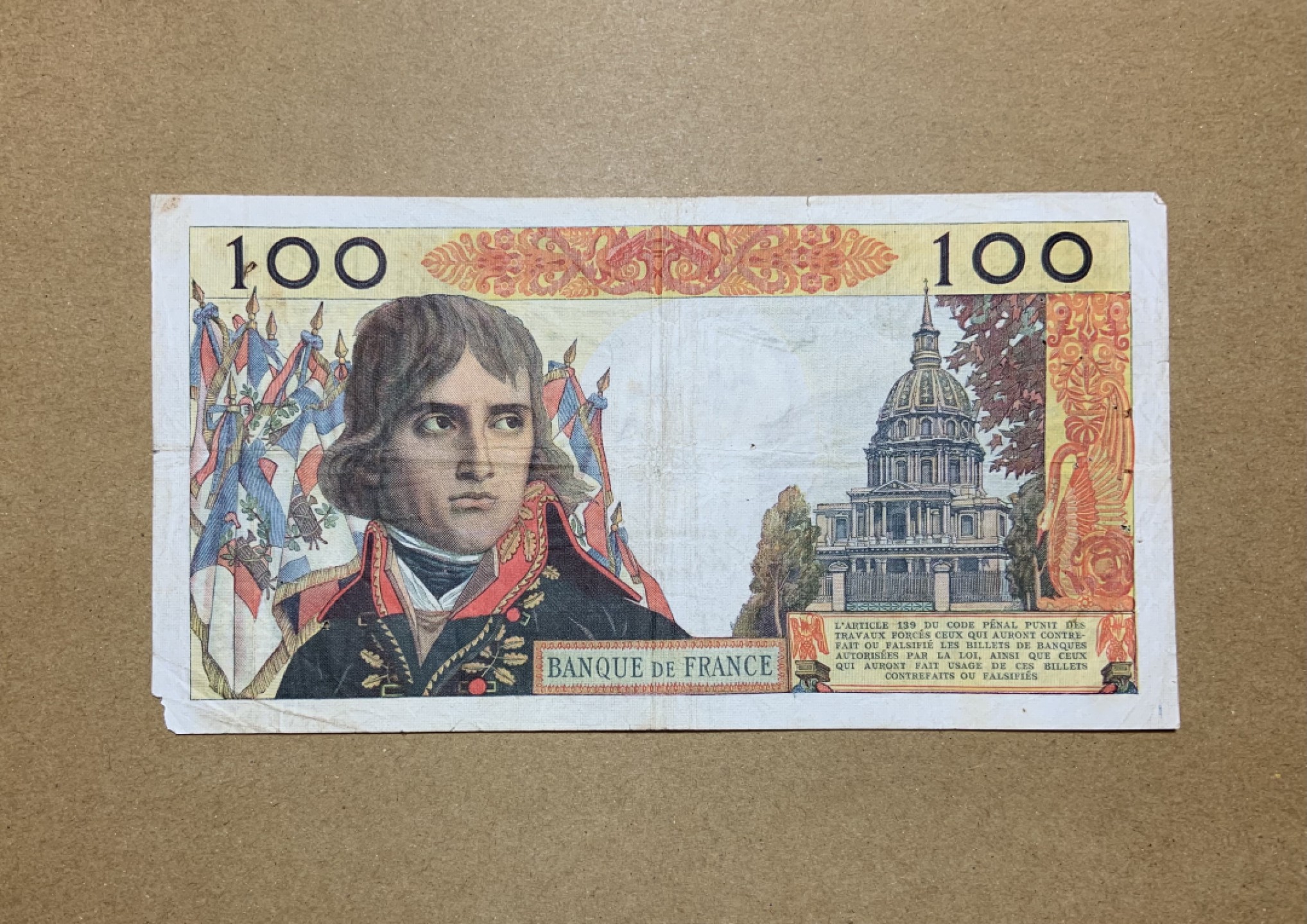收藏联盟Quantum Auction 第199期拍卖  法国1963年100法郎 非全新  品相如图 拿破仑
