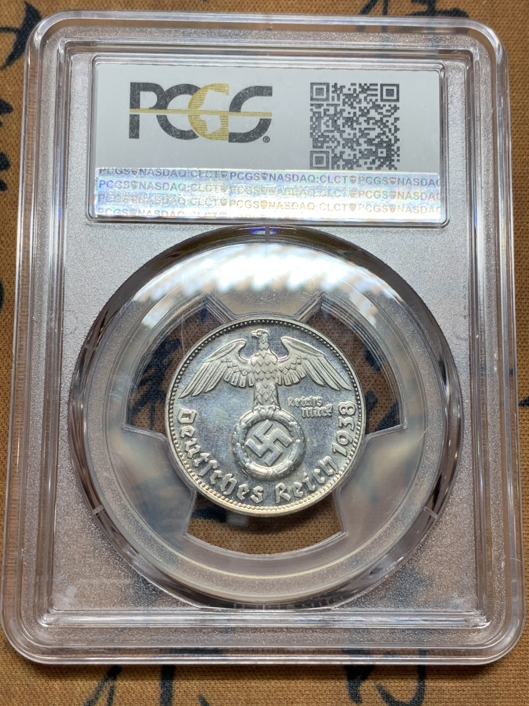 《竞宝斋》第106场-周日，周一 2场连拍（全场包邮） PCGS-SP66 小胡子头像2马克，美术生经典品种，无需多言，高点具在，要啥有啥