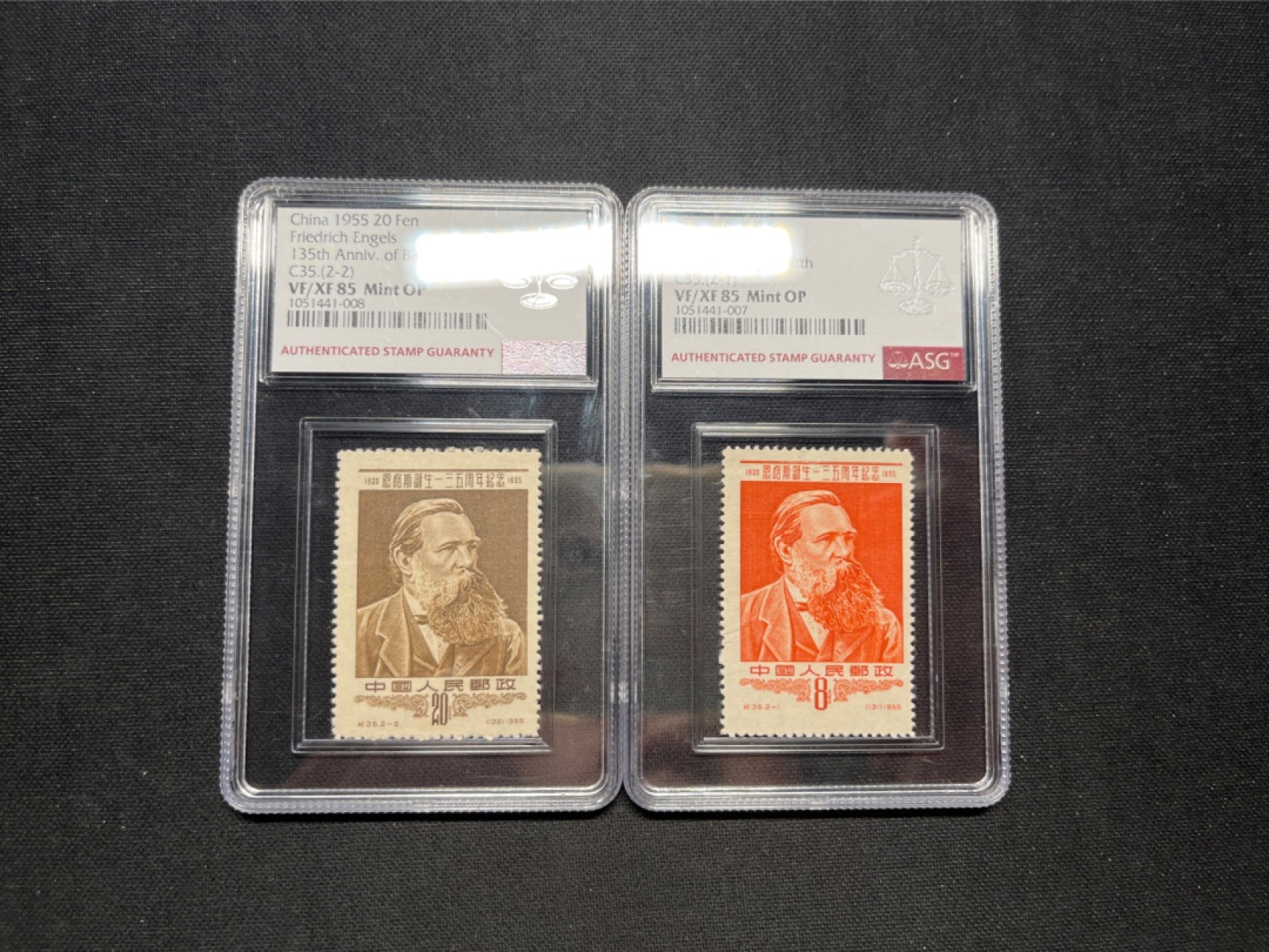 洪涛臻品 精选邮票限时拍卖第七十一期 纪35恩格斯★新★全 85OP，早期经典纪特草纸票，评分难度大，105最严格时期一次性出分，票状态一流，可砸壳搏90，95高分，具有较高的收藏价值。