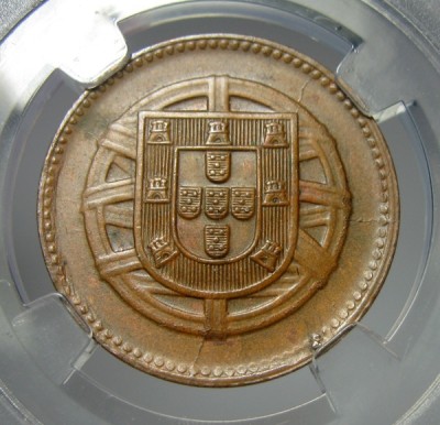 葡萄牙铜币,1918,2分,23mm5g,自打标签盒子R0237mx - 葡萄牙铜币,1918,2分,23mm5g,自打标签盒子R0237mx