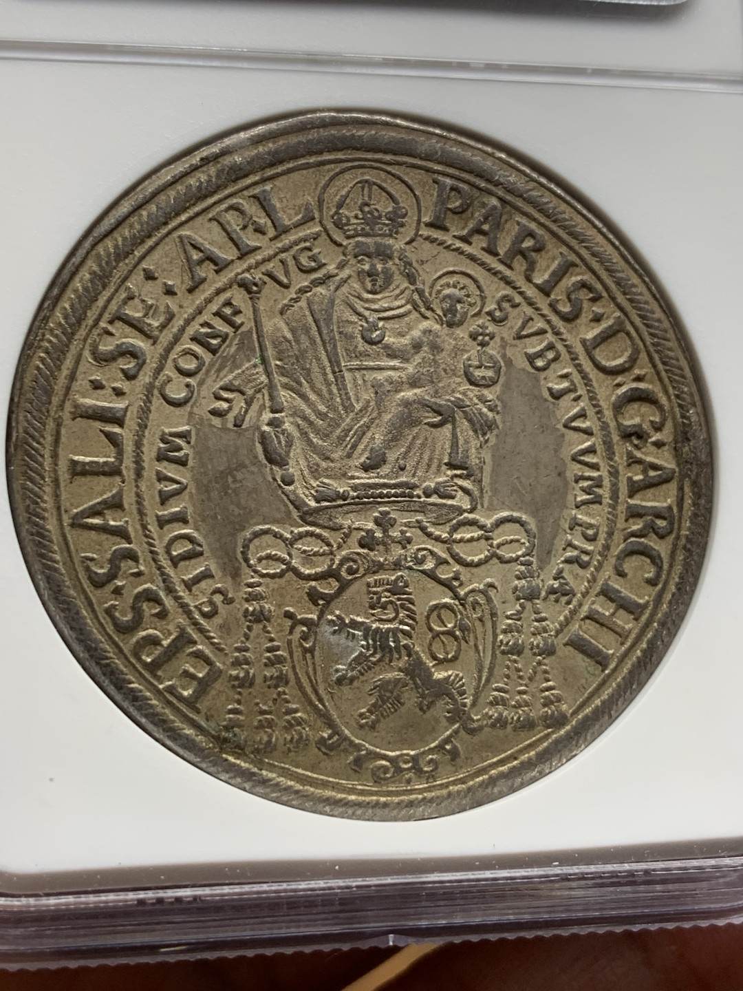 《竞宝斋》第106场-周日，周一 2场连拍（全场包邮） NGC AU 奥地利 1634年 萨尔茨堡  泰勒 大银币