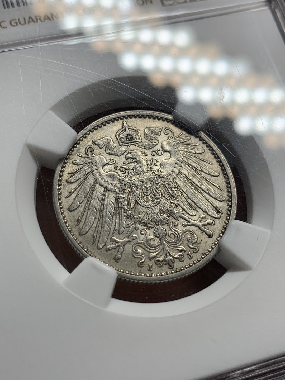 《竞宝斋》第106场-周日，周一 2场连拍（全场包邮） NGC-MS61 德国1913J 马克银币 黄油光 1马克中的小特年 2010年HA有一枚62拍了74刀  63分书价400刀