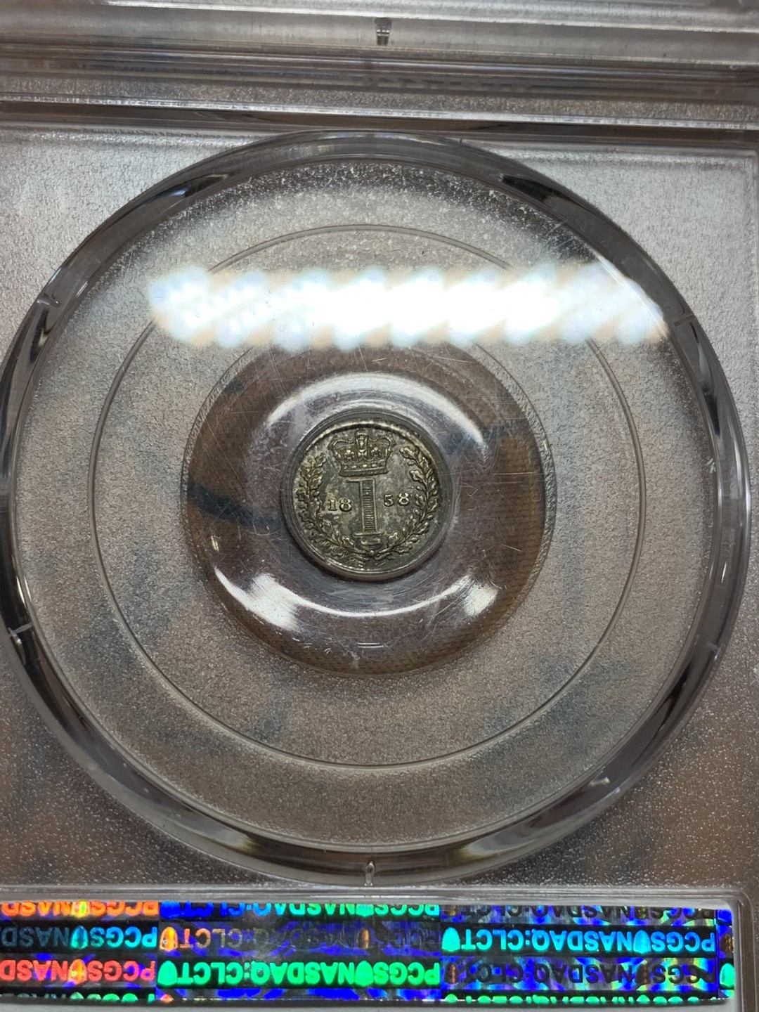 《竞宝斋》第106场-周日，周一 2场连拍（全场包邮） PCGS PL64-65 英国 1858年 维多利亚濯足币，PL首见，全是冠亚军分。早期濯足币存世稀少，非后期可比