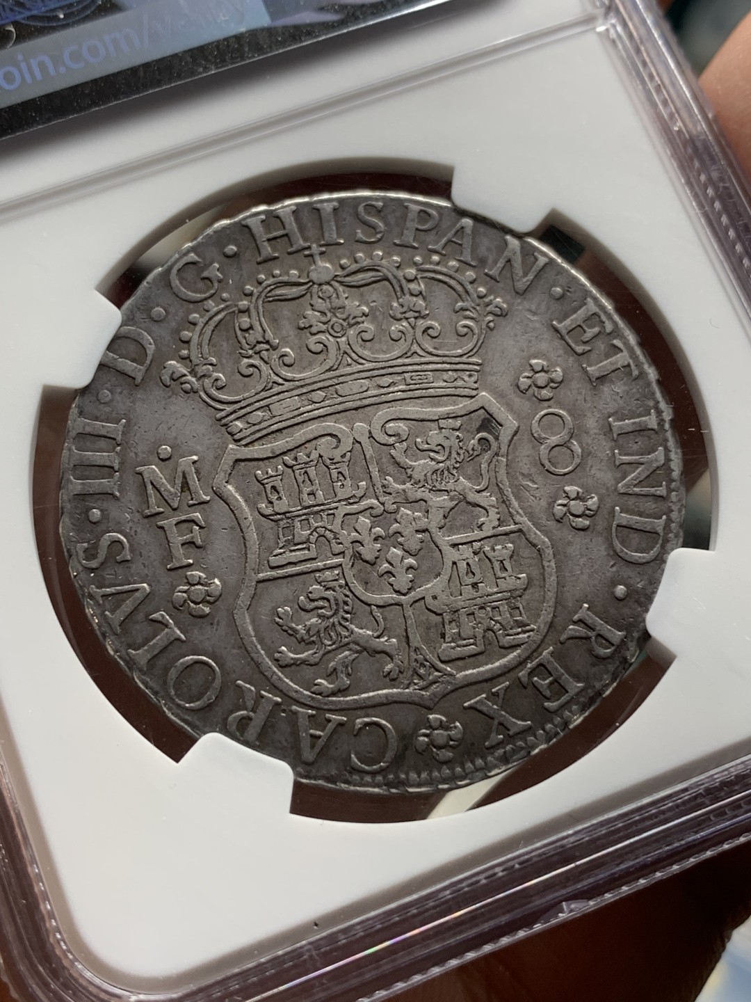 《竞宝斋》第106场-周日，周一 2场连拍（全场包邮） NGC XF45 墨西哥 1767年 地球双柱银币 最美的状态 留在了最后  双面深打 包浆醇厚 不可错过