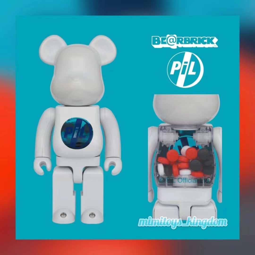 零元拍 ：B熊 BE@RBRICK 1000% PiL CHROME Ver.BEARBRICK 1000% 白色电镀药丸，全新未拆。
