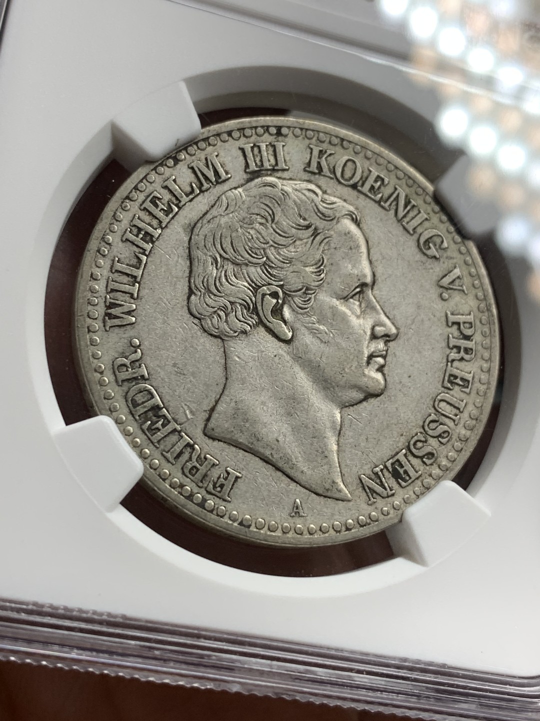 《竞宝斋》第106场-周日，周一 2场连拍（全场包邮） NGC-XF45 德国普鲁士 1831年 1泰勒银币 原味好品