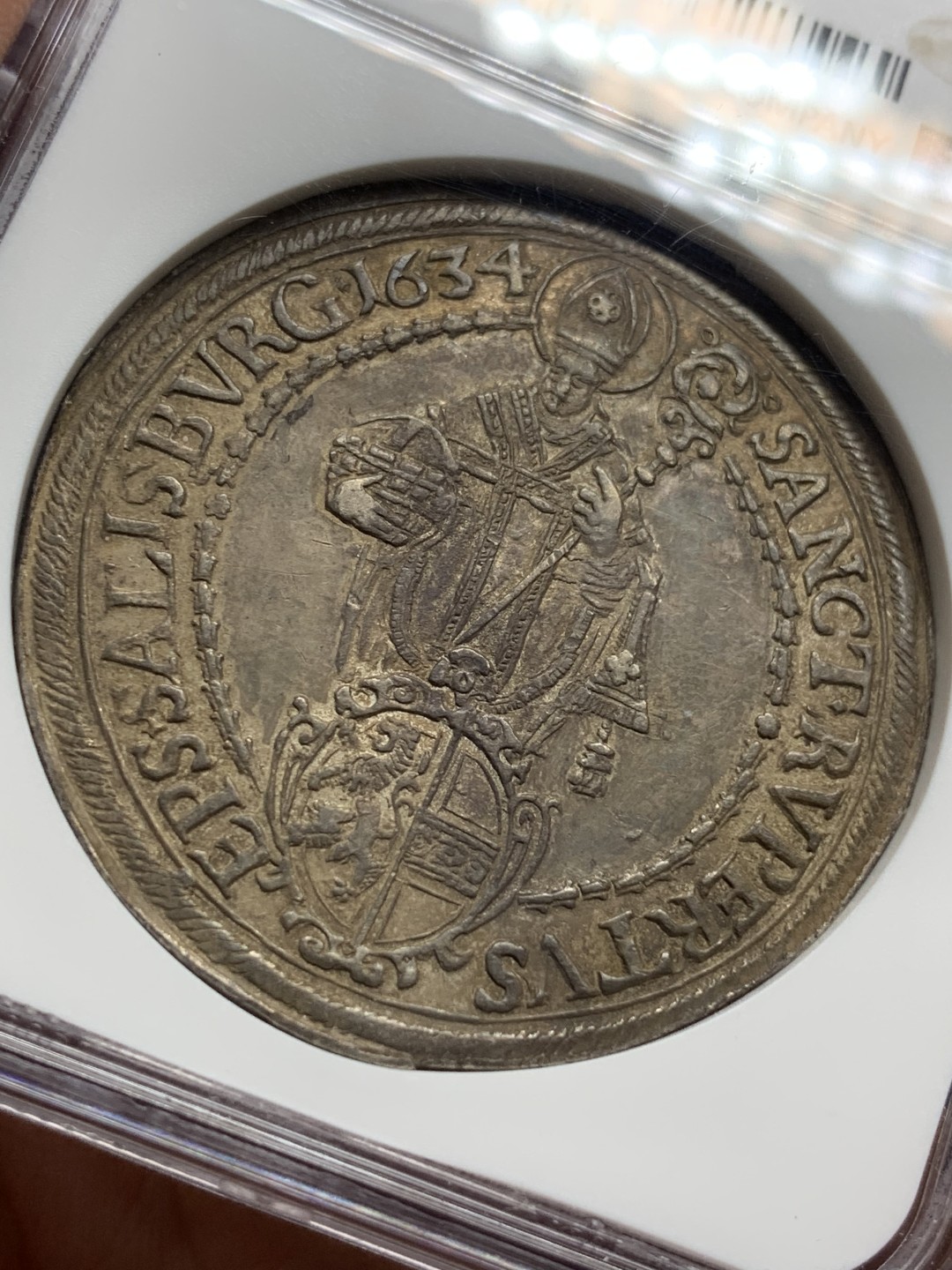 《竞宝斋》第106场-周日，周一 2场连拍（全场包邮） NGC AU 奥地利 1634年 萨尔茨堡  泰勒 大银币