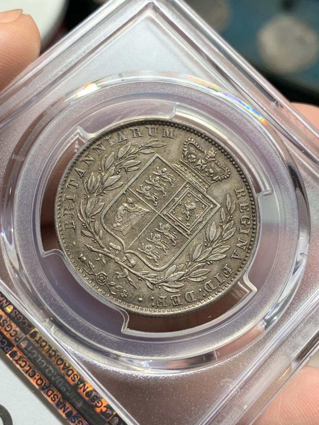 《竞宝斋》第106场-周日，周一 2场连拍（全场包邮） PCGS-AU53 1840年 英国维多利亚半克朗 S级珍惜度，早期小维半克朗外拍价格几乎是 后期版本的一倍