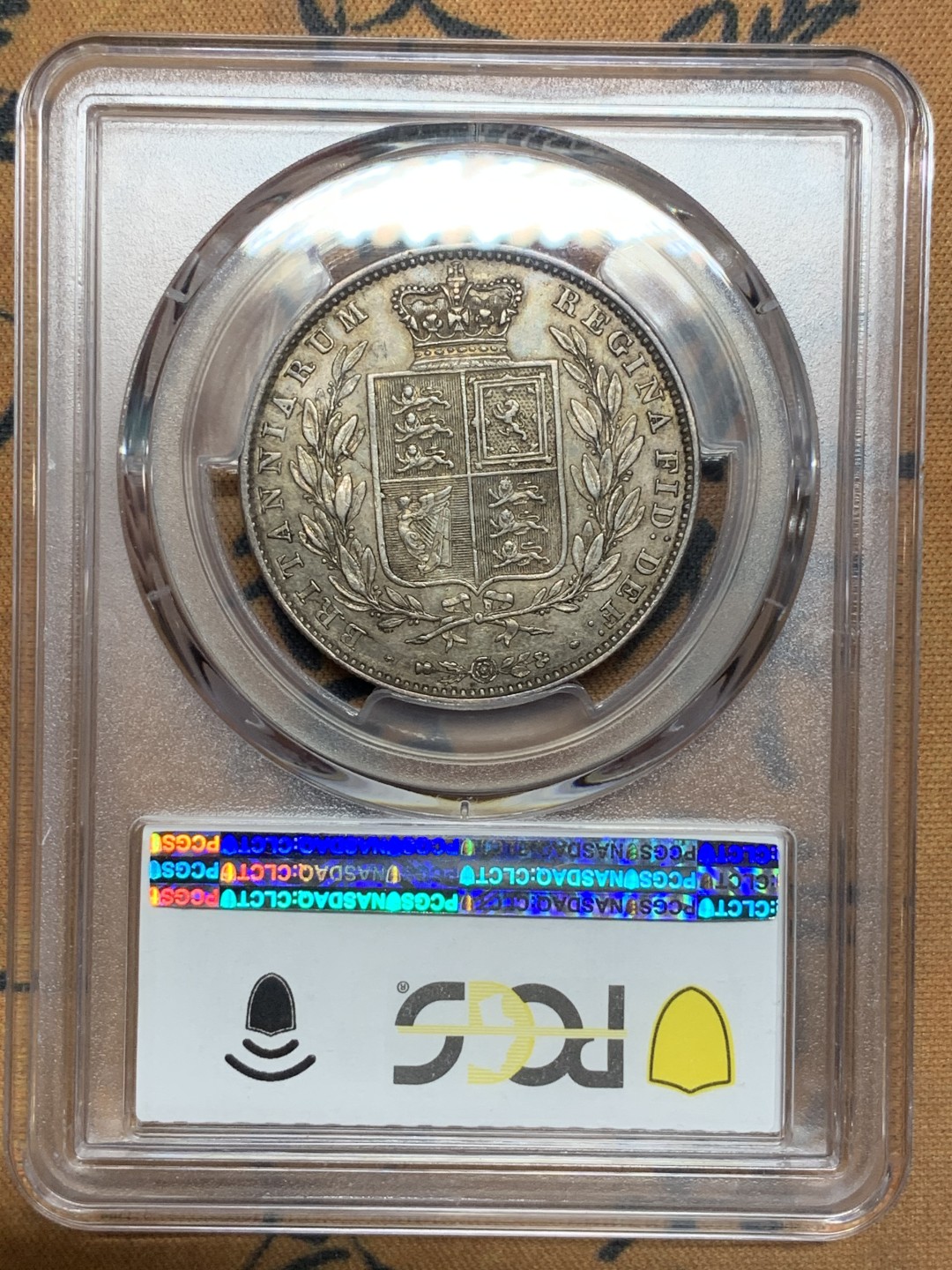 《竞宝斋》第106场-周日，周一 2场连拍（全场包邮） PCGS-AU53 1840年 英国维多利亚半克朗 S级珍惜度，早期小维半克朗外拍价格几乎是 后期版本的一倍