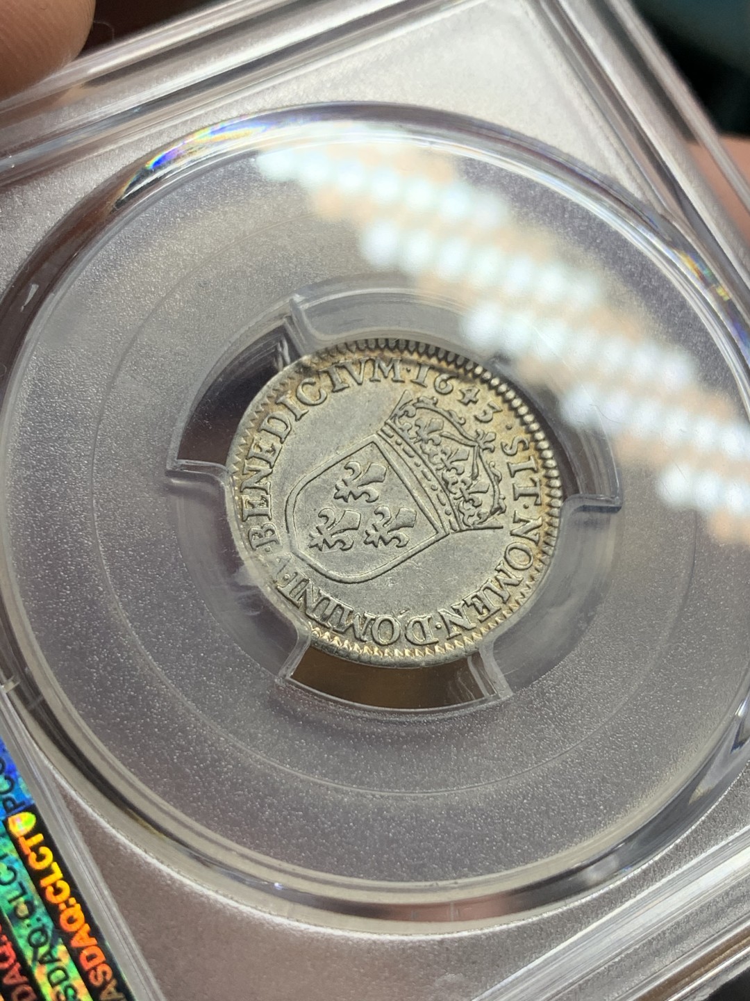 《竞宝斋》第106场-周日，周一 2场连拍（全场包邮） 唯一冠军分 PCGS-XF45 1643年法国路易十三1/12埃居银币 稀少路易十三半机制币，点版比玫瑰版少见且价高