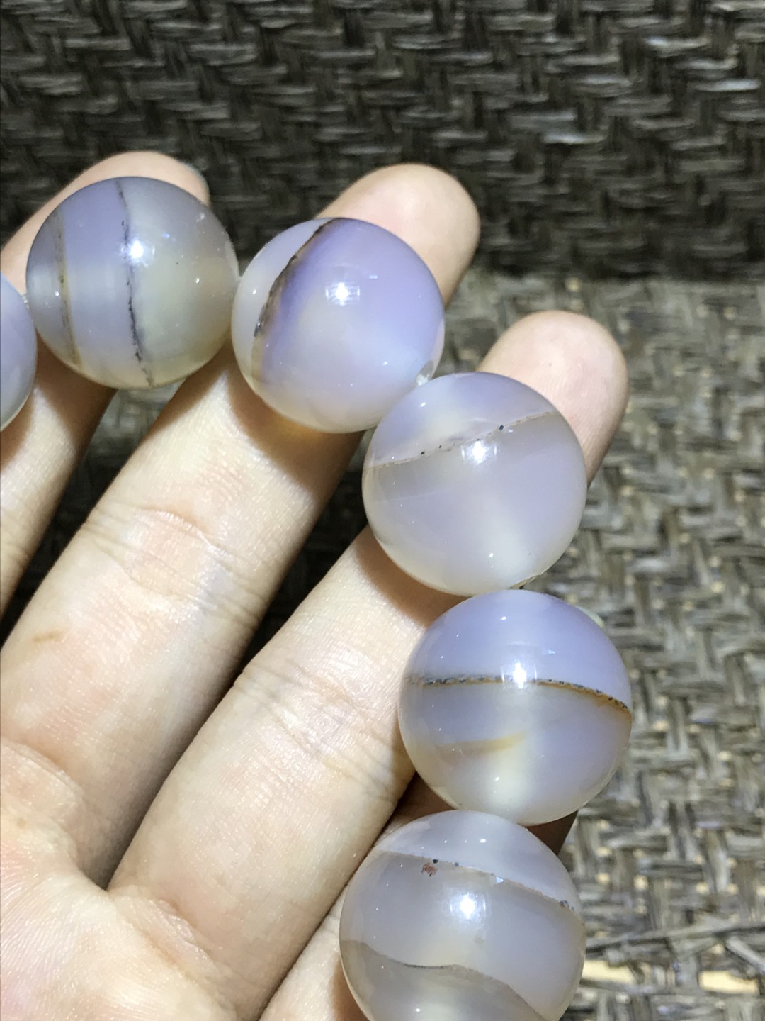 天然精美罕见毕业级冰种一线海洋玉髓手串一条，