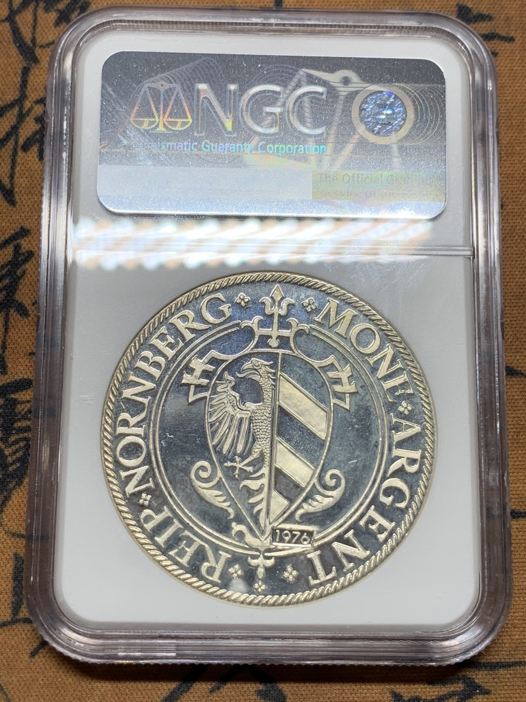 《竞宝斋》第106场-周日，周一 2场连拍（全场包邮） NGC PF67 德国（1581）纽伦堡 烧鸡泰勒大银币 1976复刻版 不错的品种