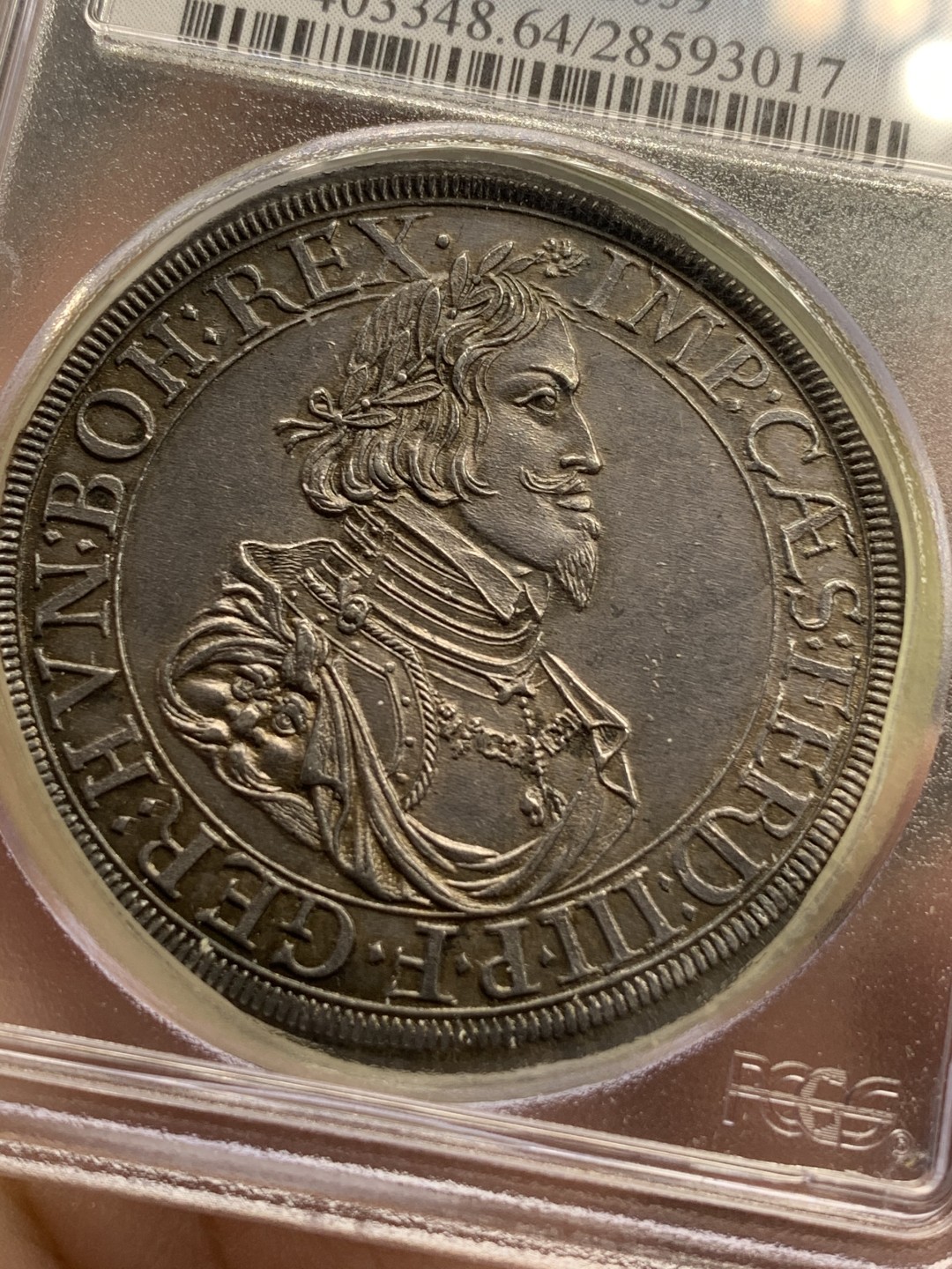 《竞宝斋》第106场-周日，周一 2场连拍（全场包邮） 推荐！PCGS MS64 神圣罗马帝国 1641 奥格斯堡大泰勒，双面包浆均匀 近乎完美的状态 将近400年的岁月 类似的包浆币21年拍了5760美元