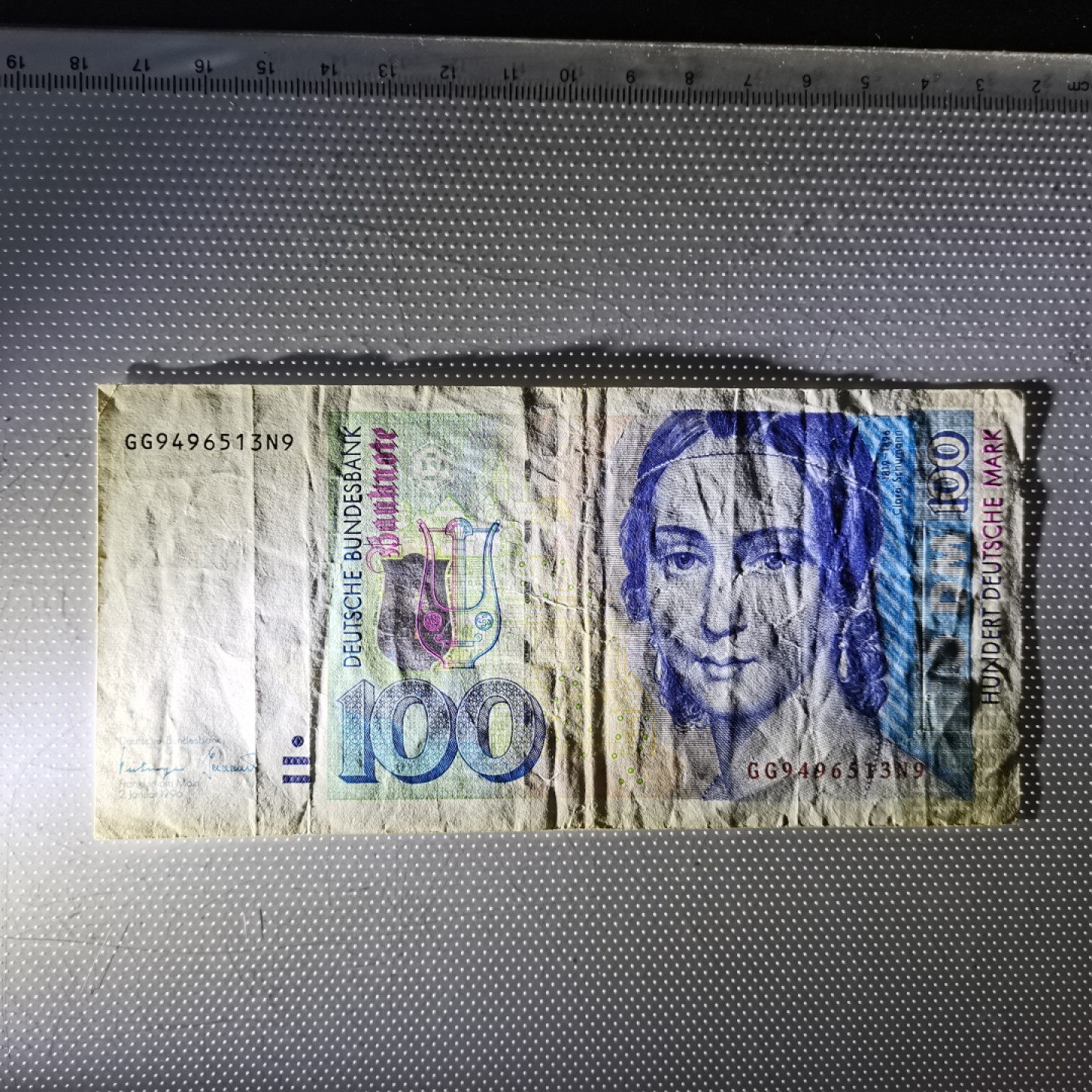 爱淘收藏麦稀奇专场首拍，包邮无押无佣金. 德国1996年100马克纸币