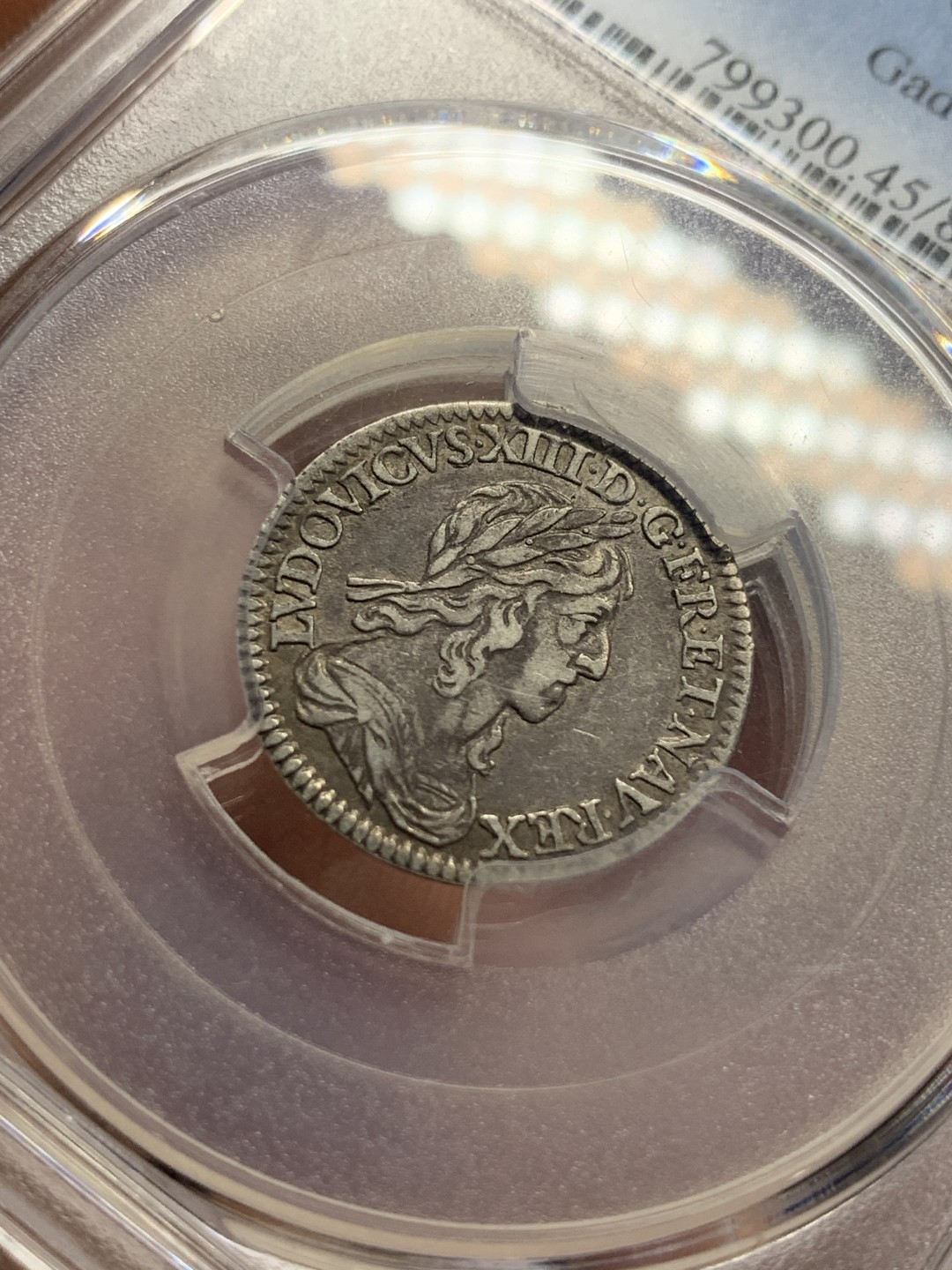 《竞宝斋》第106场-周日，周一 2场连拍（全场包邮） 唯一冠军分 PCGS-XF45 1643年法国路易十三1/12埃居银币 稀少路易十三半机制币，点版比玫瑰版少见且价高