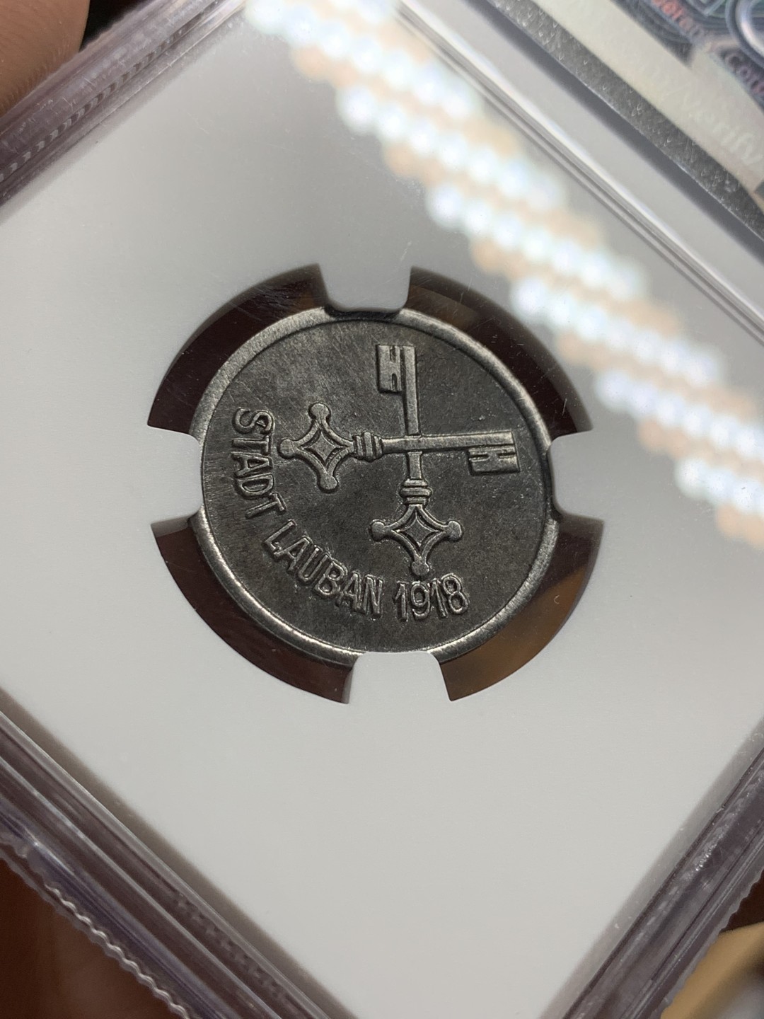 《竞宝斋》第106场-周日，周一 2场连拍（全场包邮） NGC UNC 德国 德紧 1918 劳班芬克 10芬妮