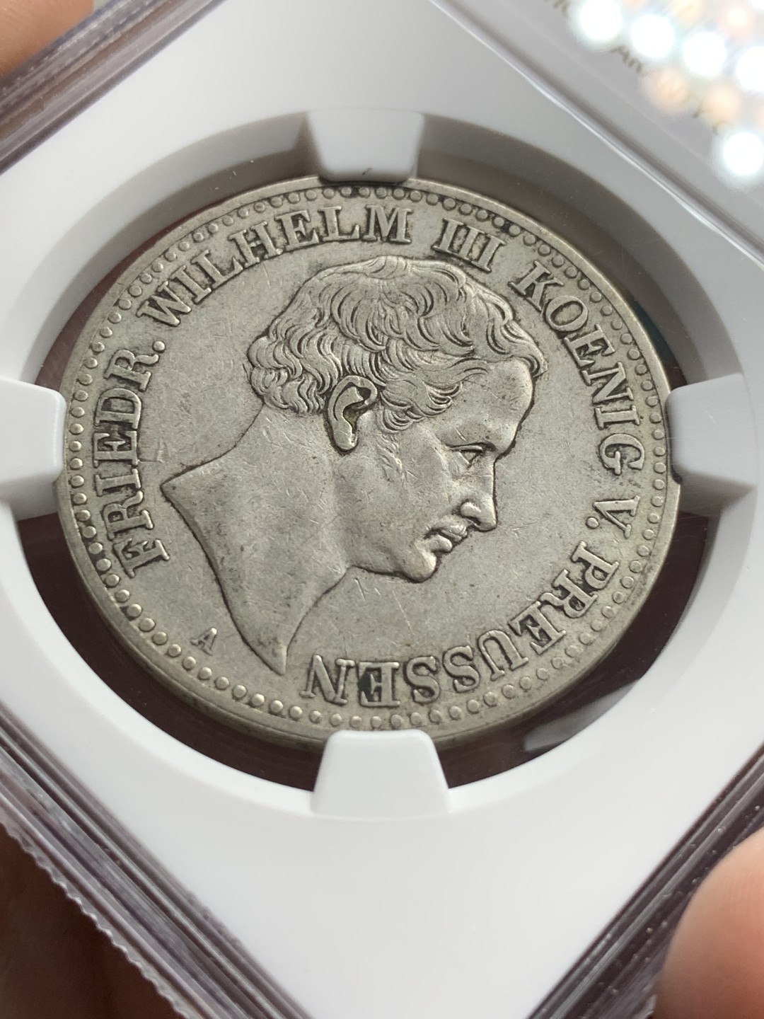 《竞宝斋》第106场-周日，周一 2场连拍（全场包邮） NGC-XF45 德国普鲁士 1831年 1泰勒银币 原味好品