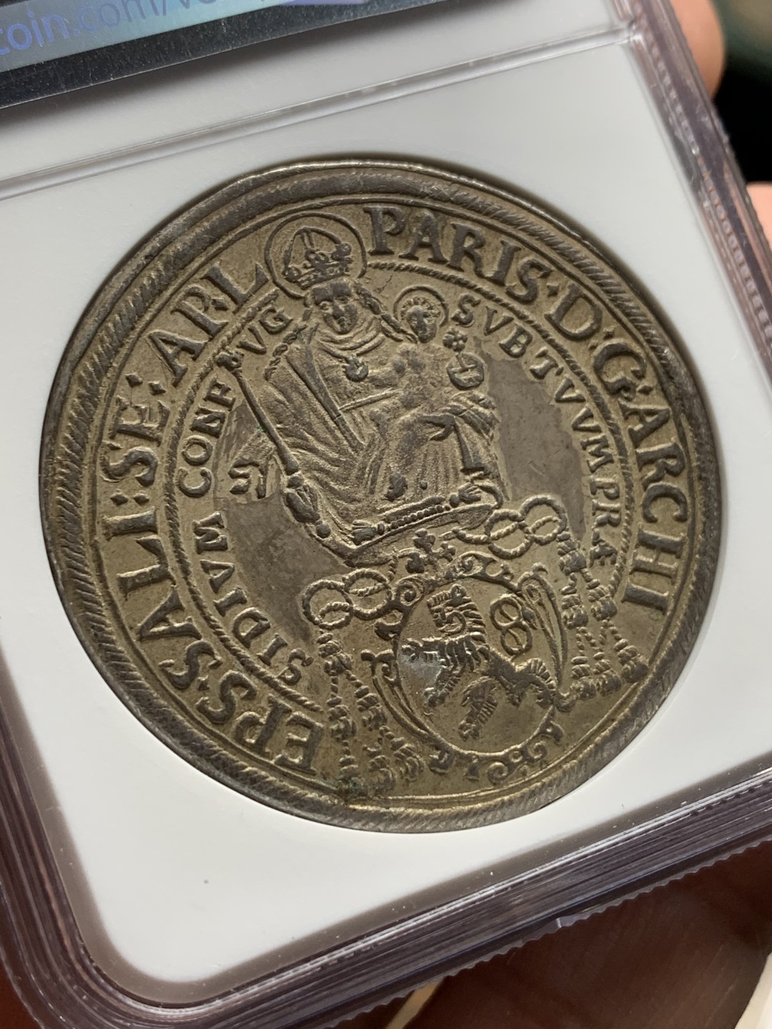 《竞宝斋》第106场-周日，周一 2场连拍（全场包邮） NGC AU 奥地利 1634年 萨尔茨堡  泰勒 大银币