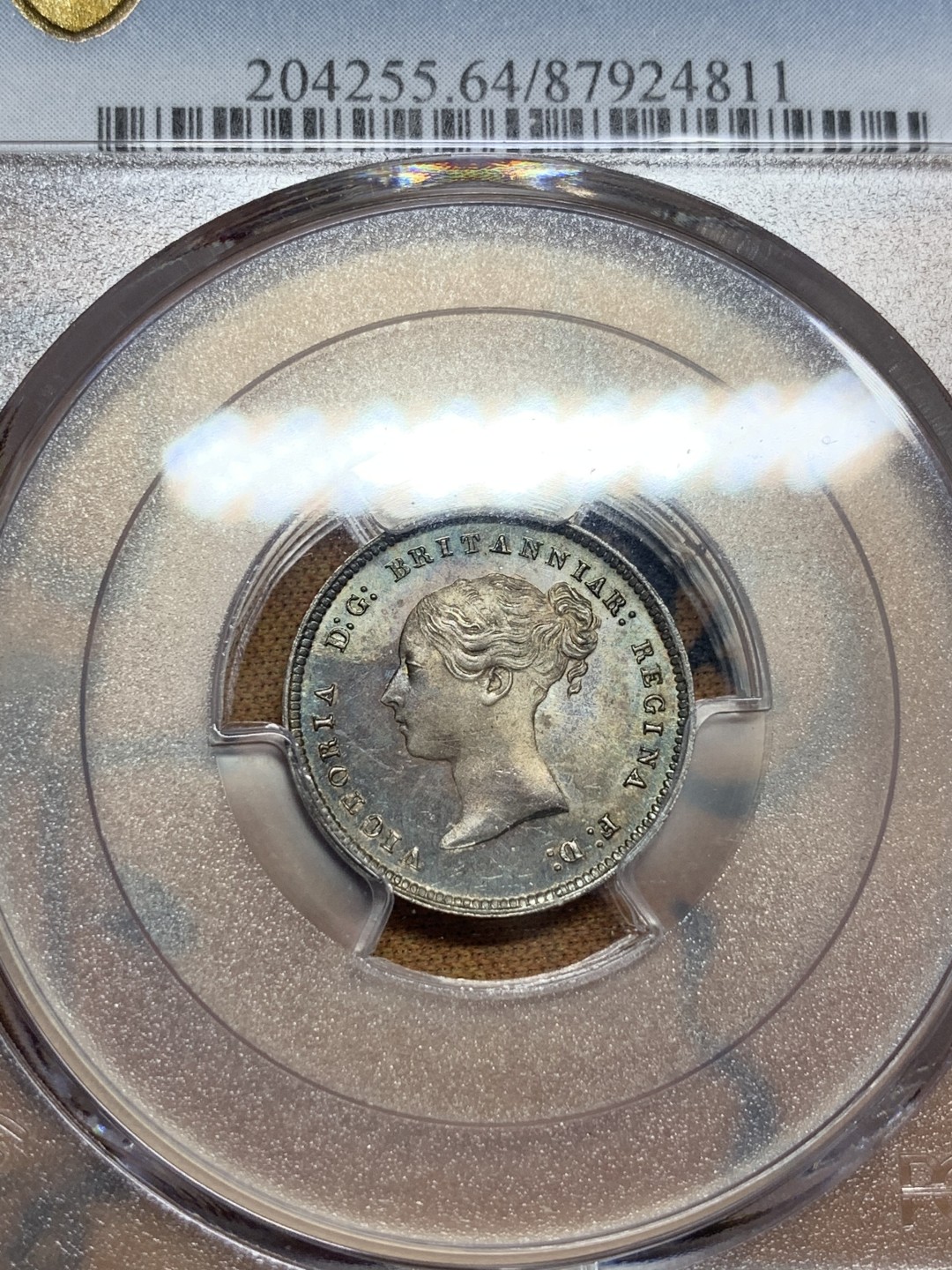 《竞宝斋》第106场-周日，周一 2场连拍（全场包邮） PCGS PL64-65 英国 1858年 维多利亚濯足币，PL首见，全是冠亚军分。早期濯足币存世稀少，非后期可比