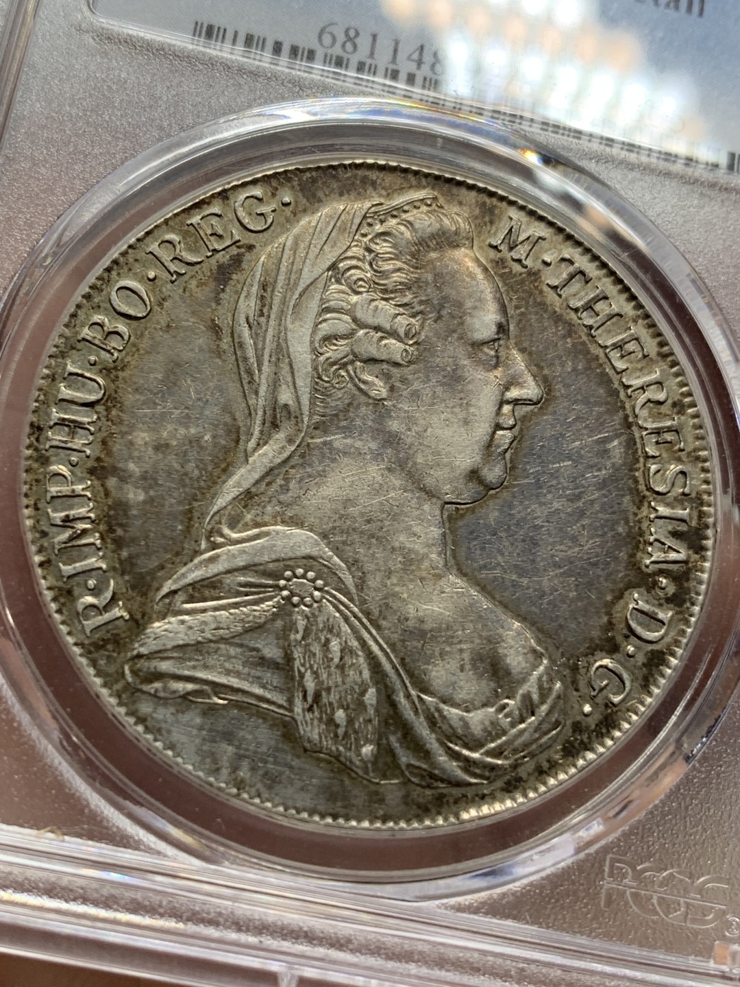 《竞宝斋》第106场-周日，周一 2场连拍（全场包邮） PCGS AU 1780大奶妈泰勒，维也纳IC-FA原铸，达文波特编号Dav-1117，味道一流