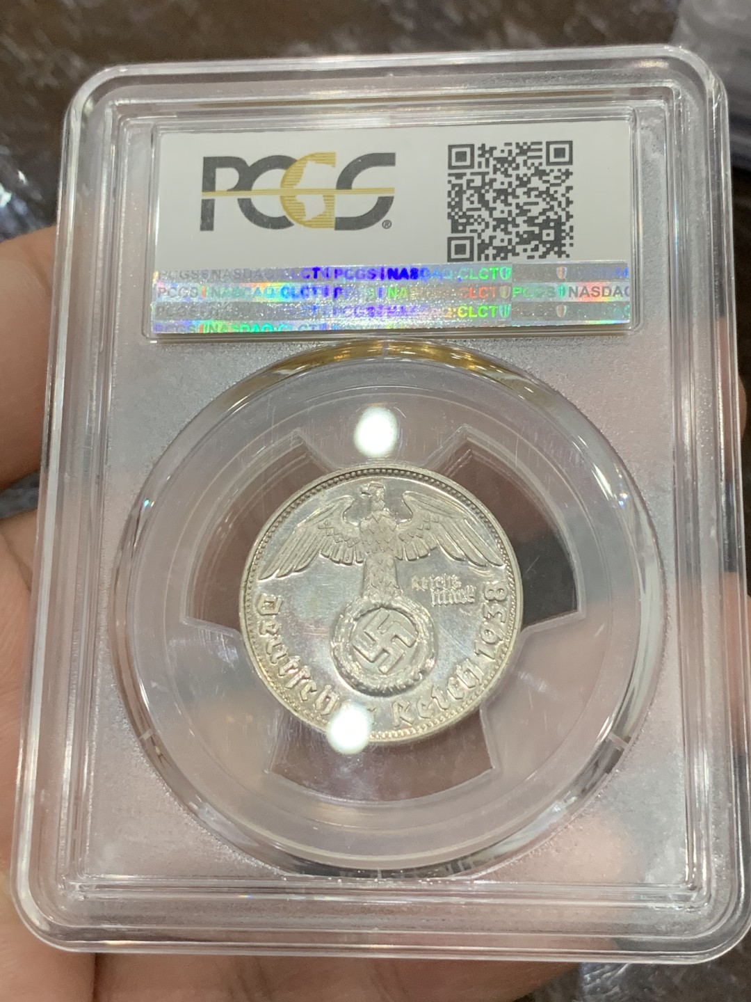 《竞宝斋》第106场-周日，周一 2场连拍（全场包邮） PCGS-SP66 小胡子头像2马克，美术生经典品种，无需多言，高点具在，要啥有啥